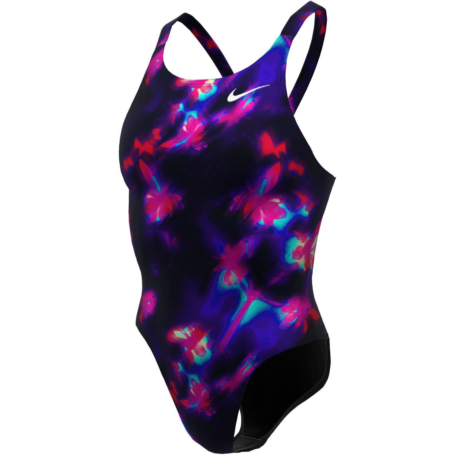 Black - Nike - Hydrastrong Multi Print Fastback One-Piece - 1
