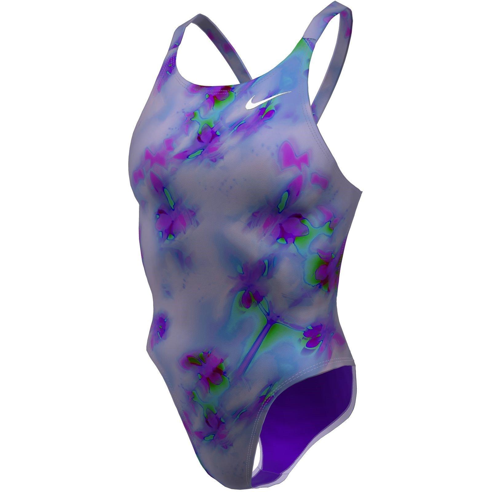 Nike Women's Hydrastrong Print Fastback One-Piece - Court Purple - 16 (XL)
