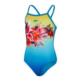 Speedo Vibrant Fish Print Kids Swim Cap