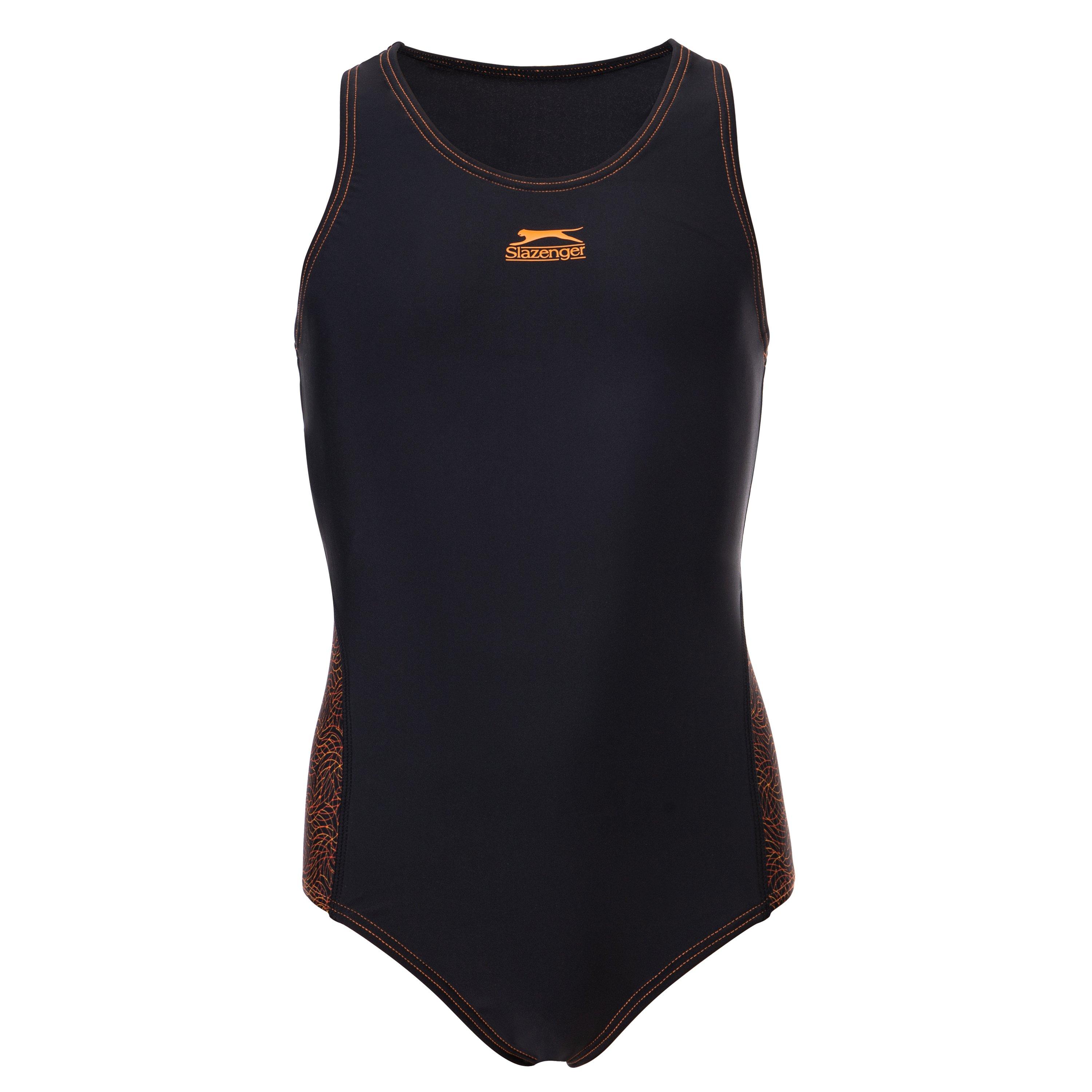 Slazenger Splice Racer Back Swimsuit Junior Girls