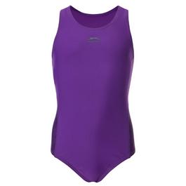 Slazenger Splice Racer Back Swimsuit Junior Girls