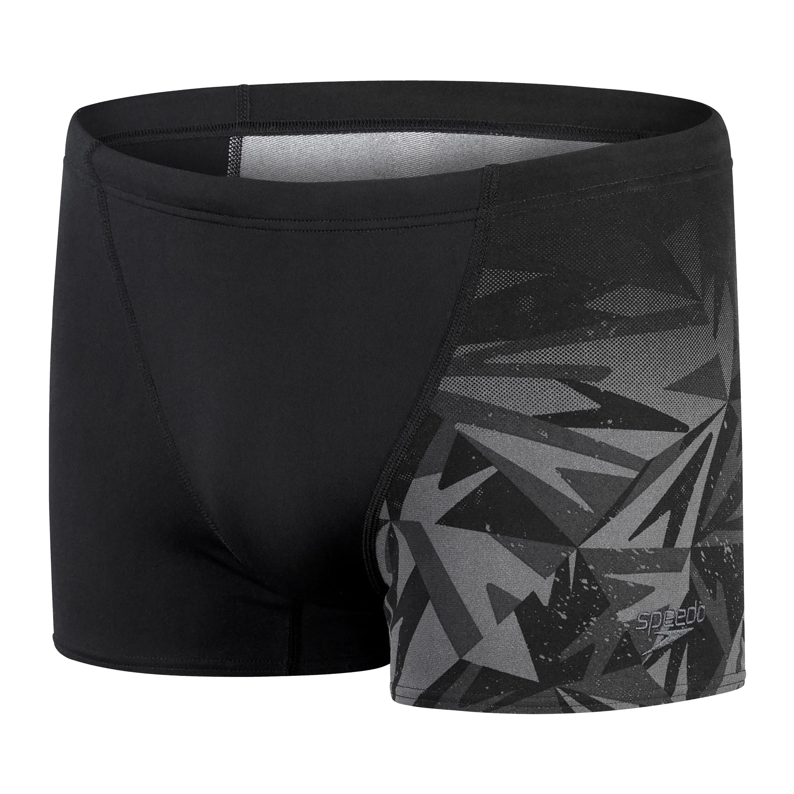 Noir/Gris - Speedo - All Over V-Cut Aquashort - 1