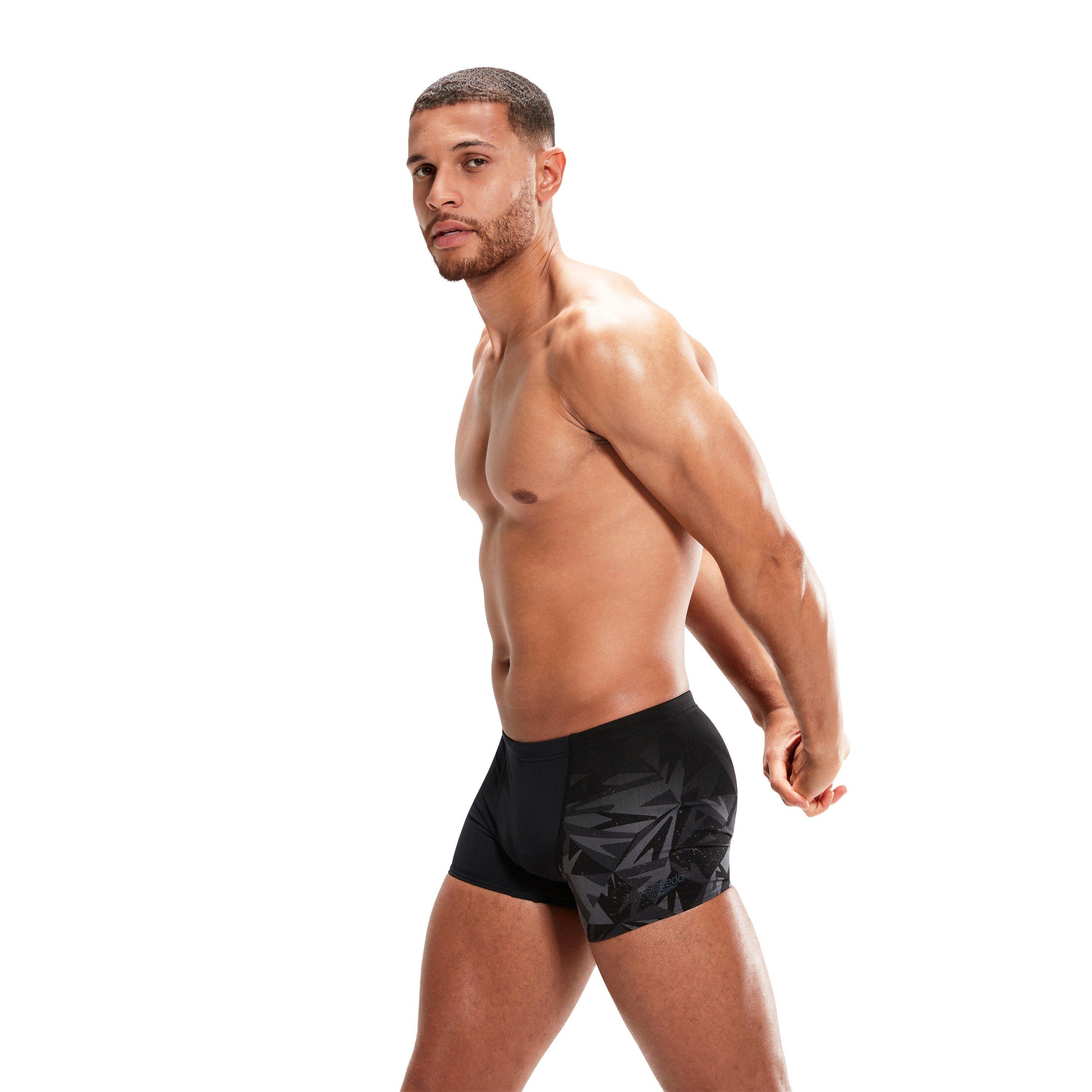 Preto/Cinza - Speedo - All Over V-Cut Aquashort - 3