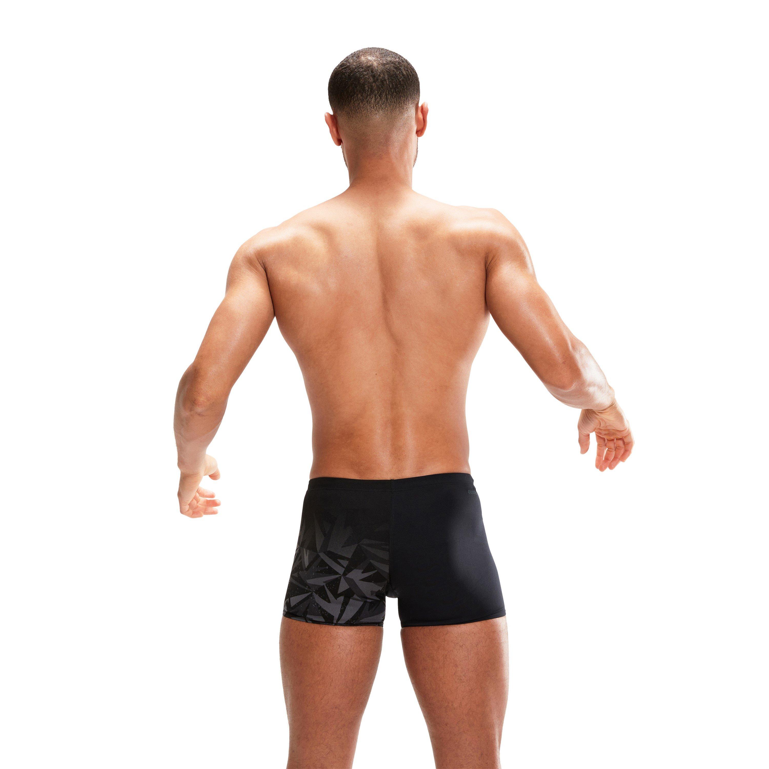 Preto/Cinza - Speedo - All Over V-Cut Aquashort - 4