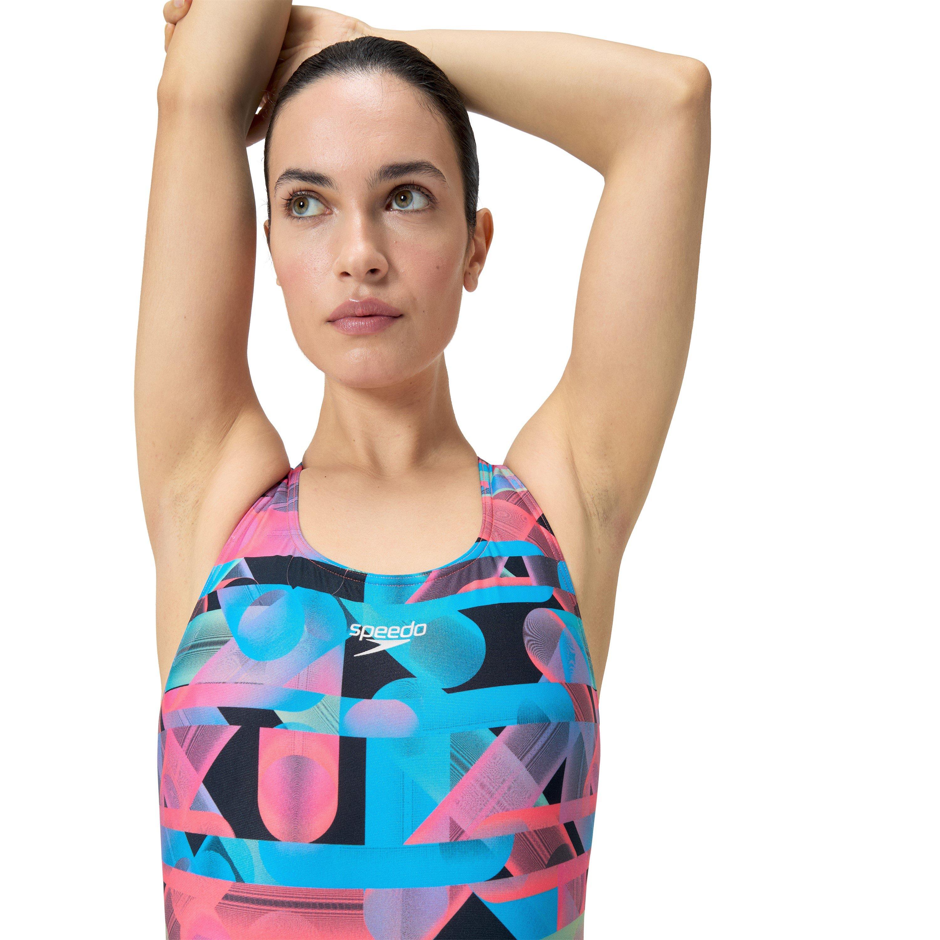 Sirene Rood/Blauw - Speedo - Allover Digital Powerback One Piece Swimsuit - 8