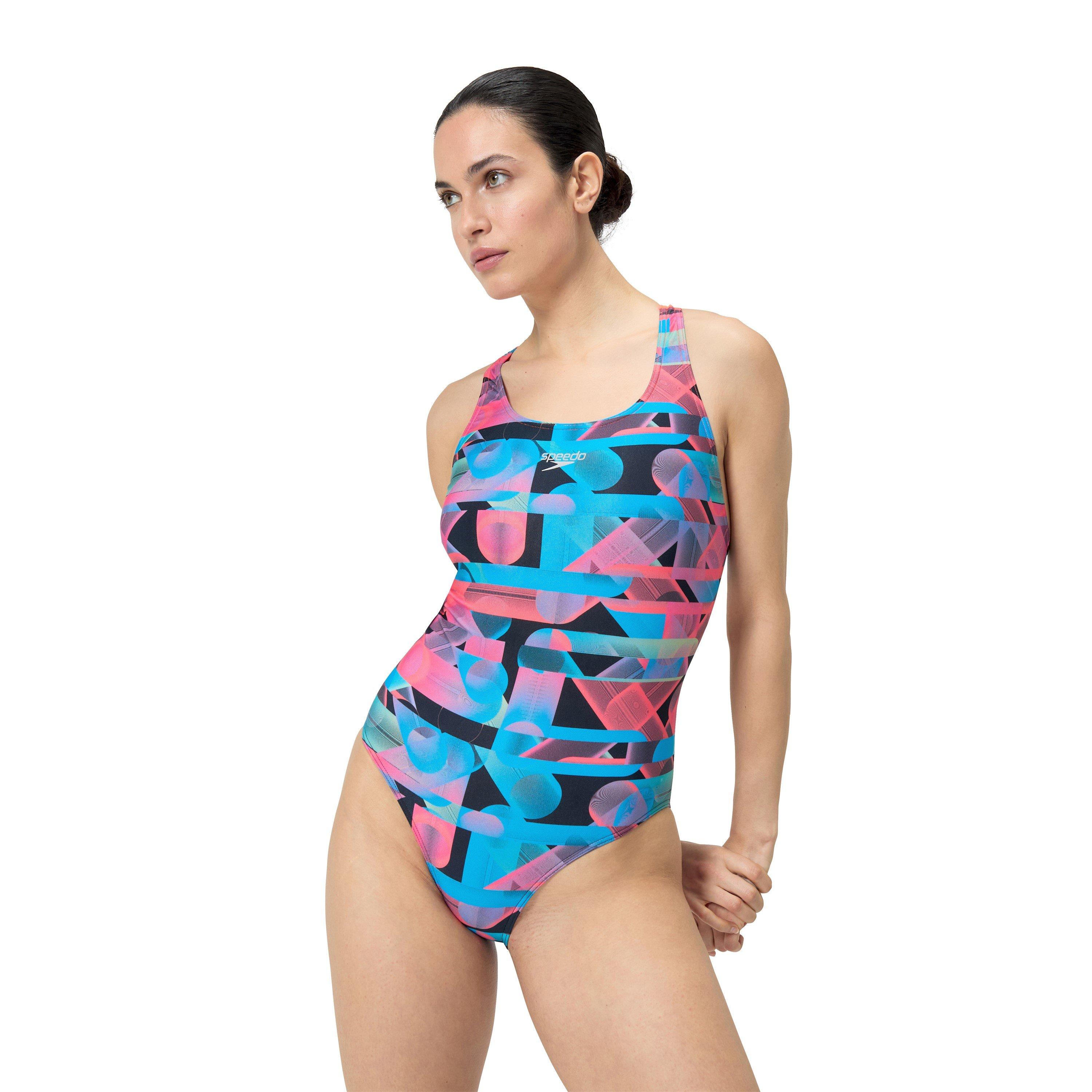 Sirene Rood/Blauw - Speedo - Allover Digital Powerback One Piece Swimsuit - 3