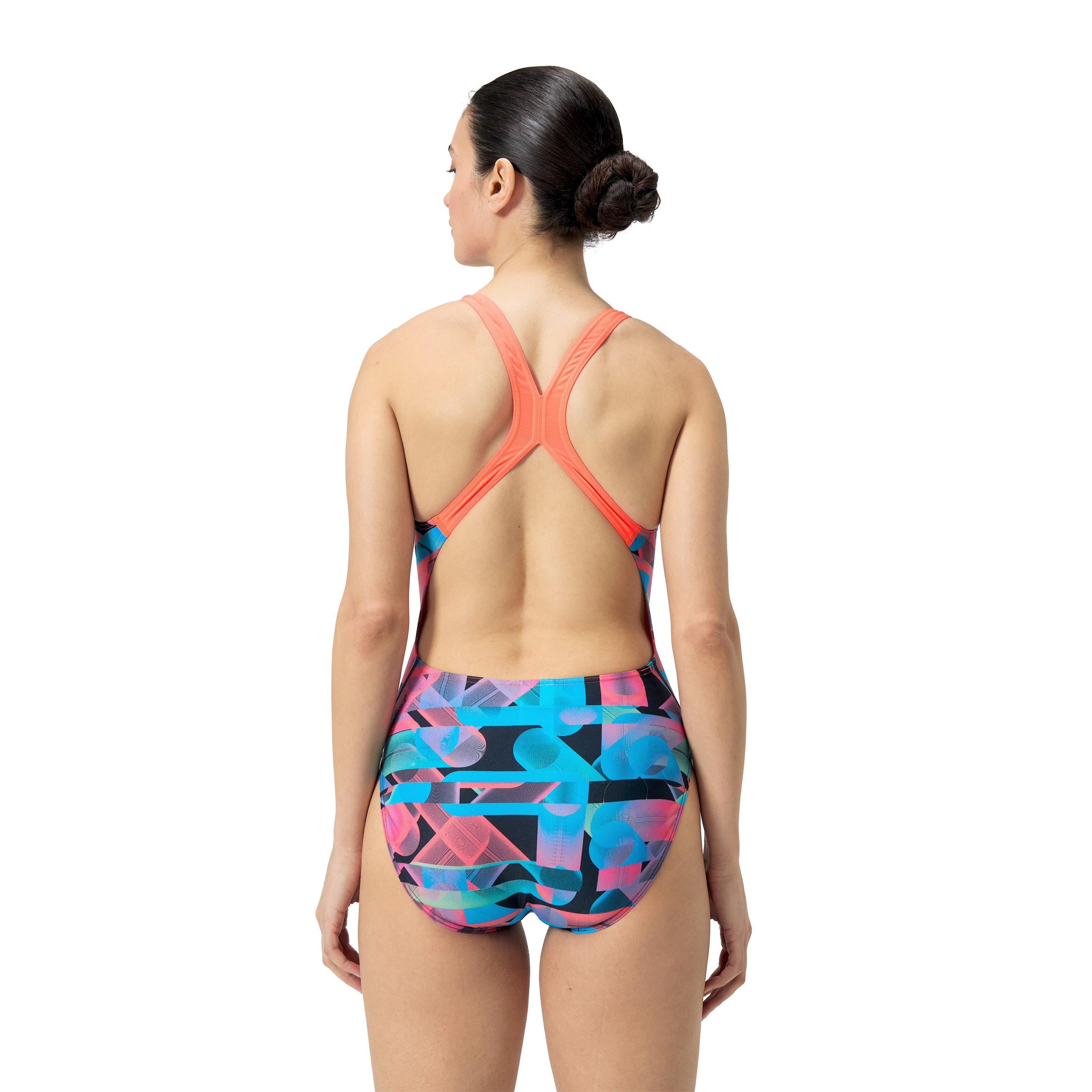 Sirene Rood/Blauw - Speedo - Allover Digital Powerback One Piece Swimsuit - 5
