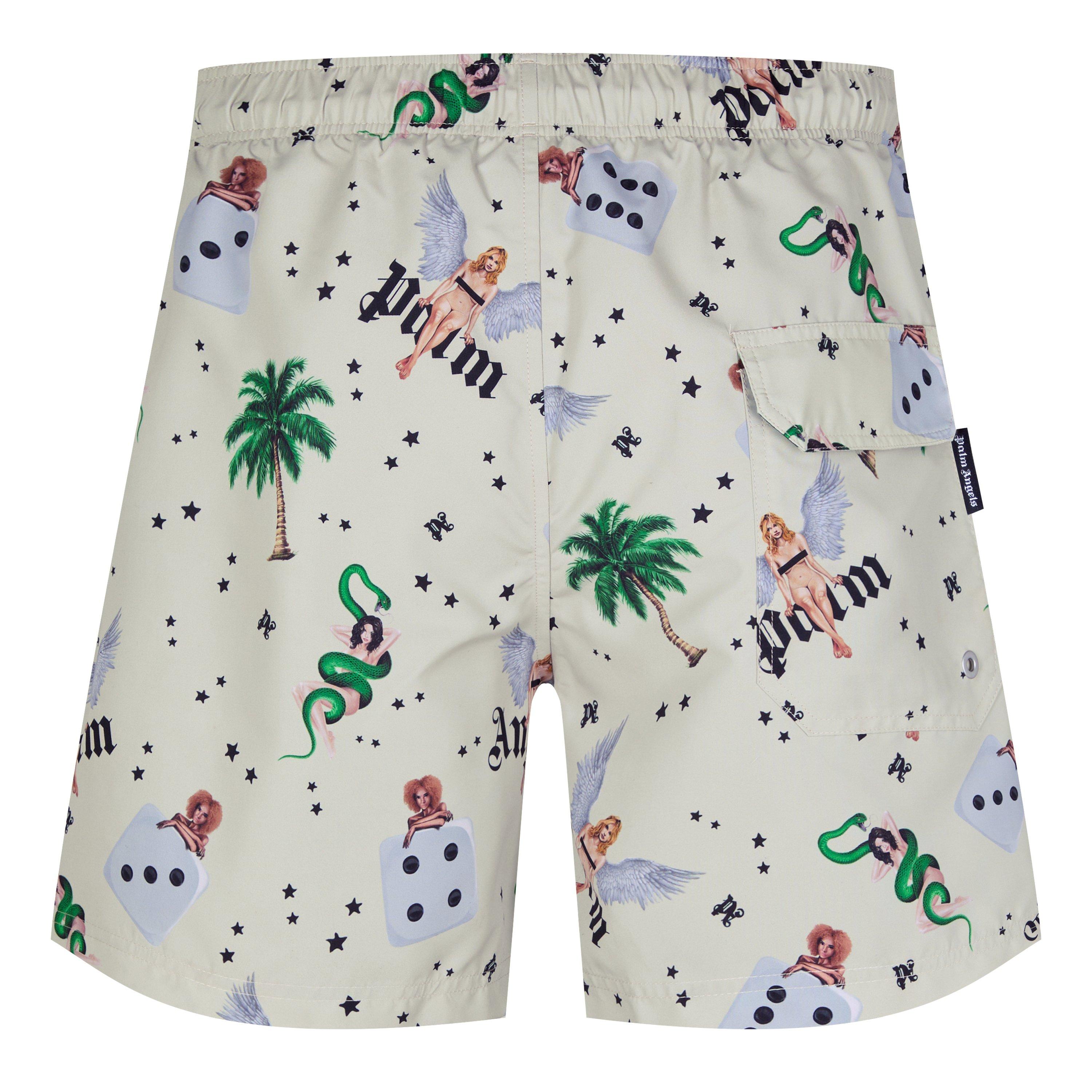 Ivory - Palm Angels - Pin Up Swim Shorts - 2