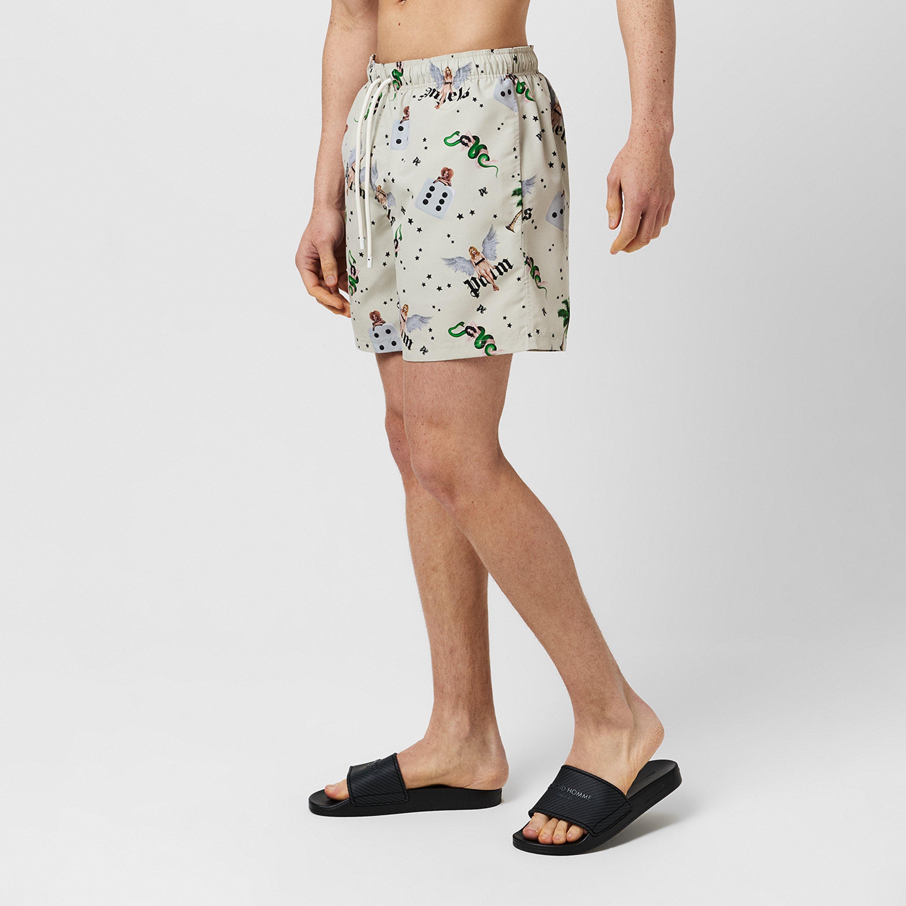 Ivory - Palm Angels - Pin Up Swim Shorts - 5