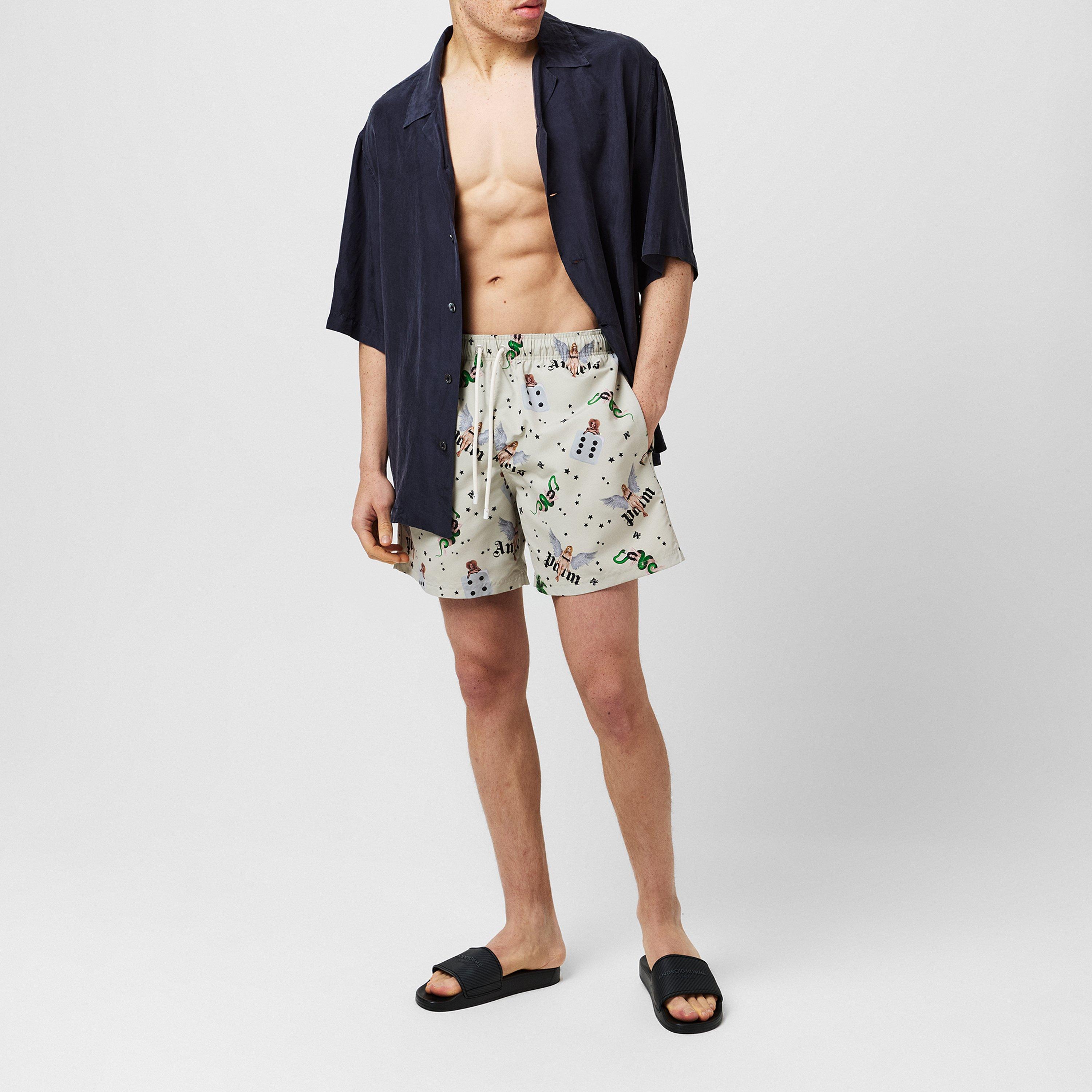 Ivory - Palm Angels - Pin Up Swim Shorts - 6