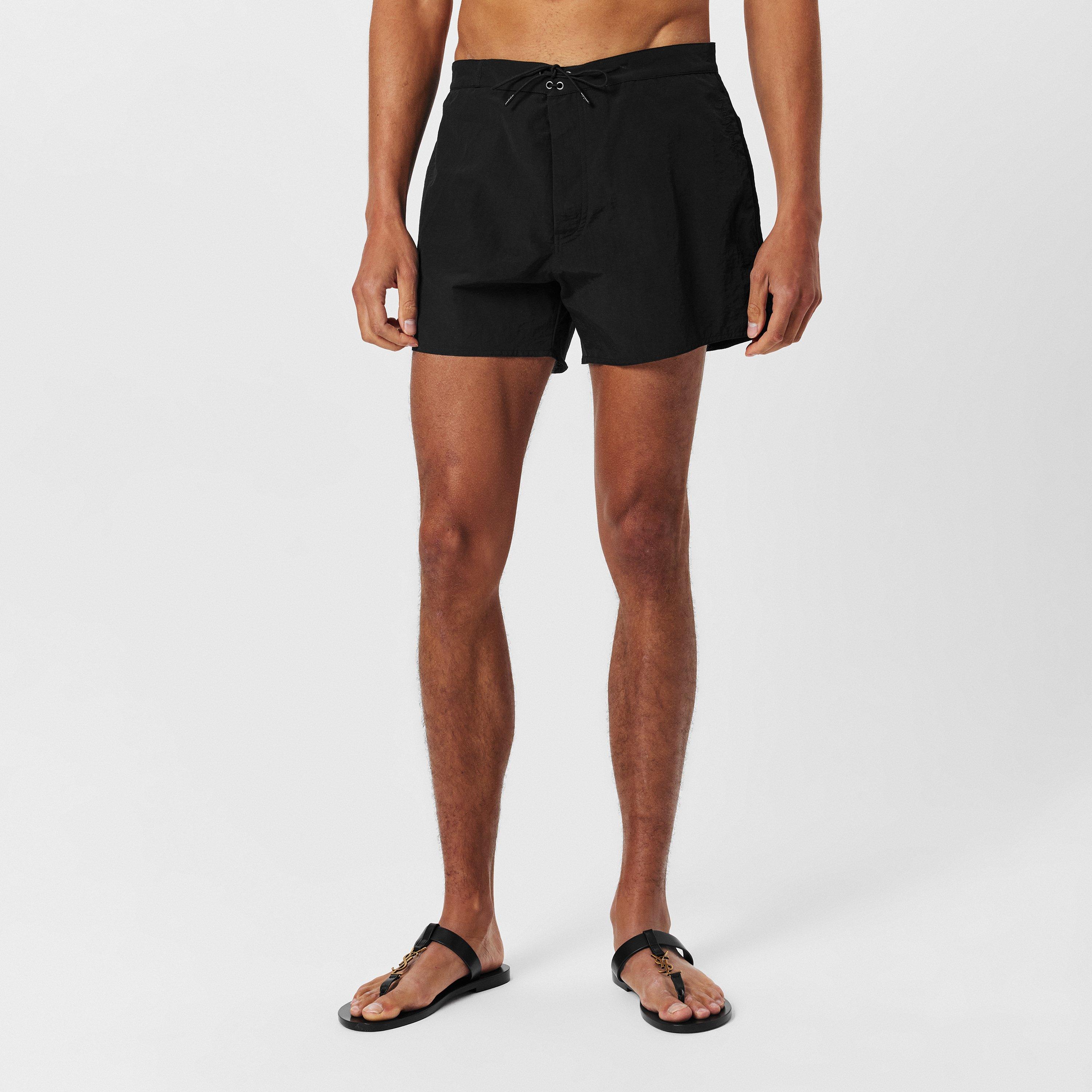 Black - Saint Laurent - Men's Logo Swim Shorts - 3