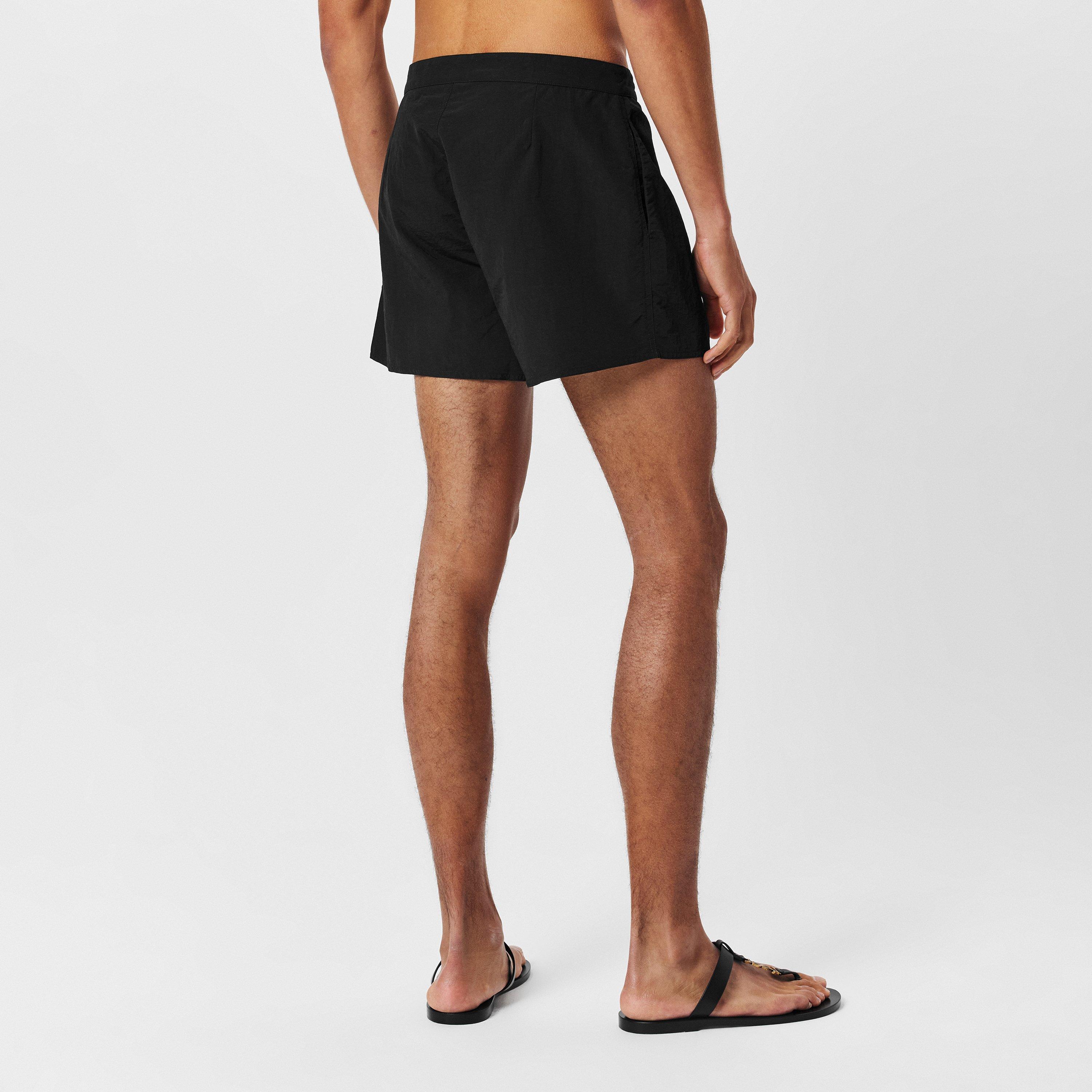 Black - Saint Laurent - Men's Logo Swim Shorts - 4