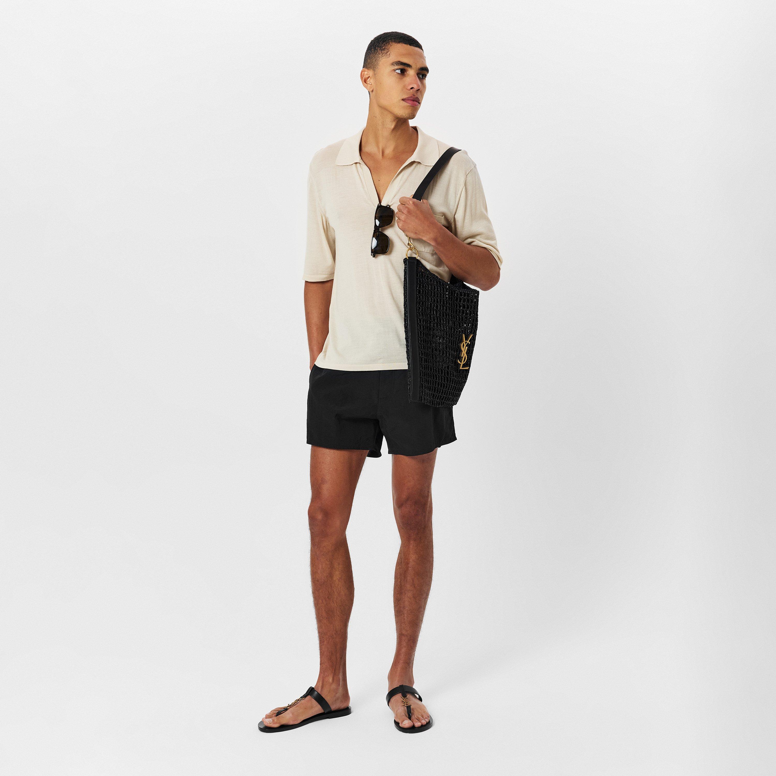 Black - Saint Laurent - Men's Logo Swim Shorts - 6