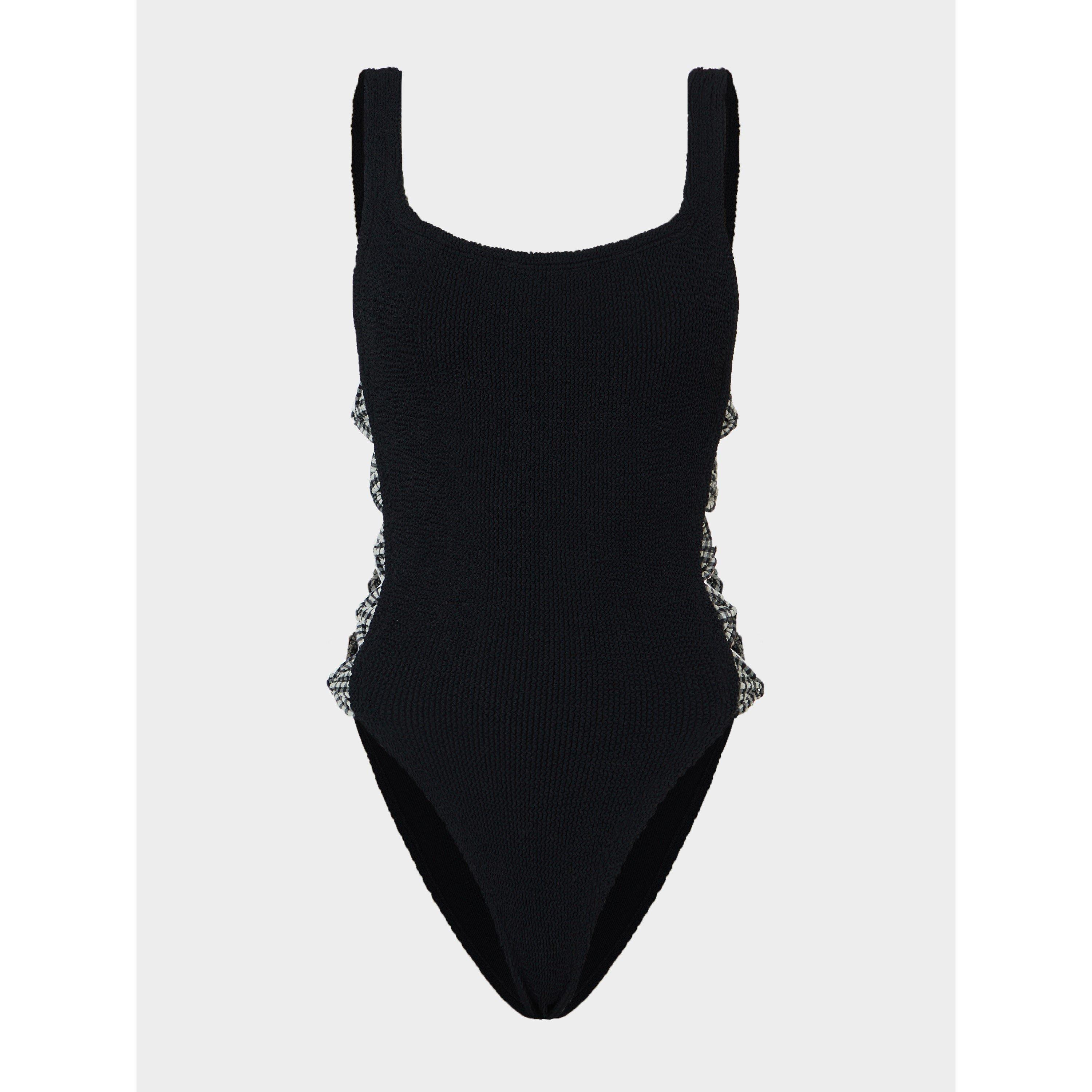 Hunza G Women's Tiffany Scoop Neck Swimsuit - Black/Black