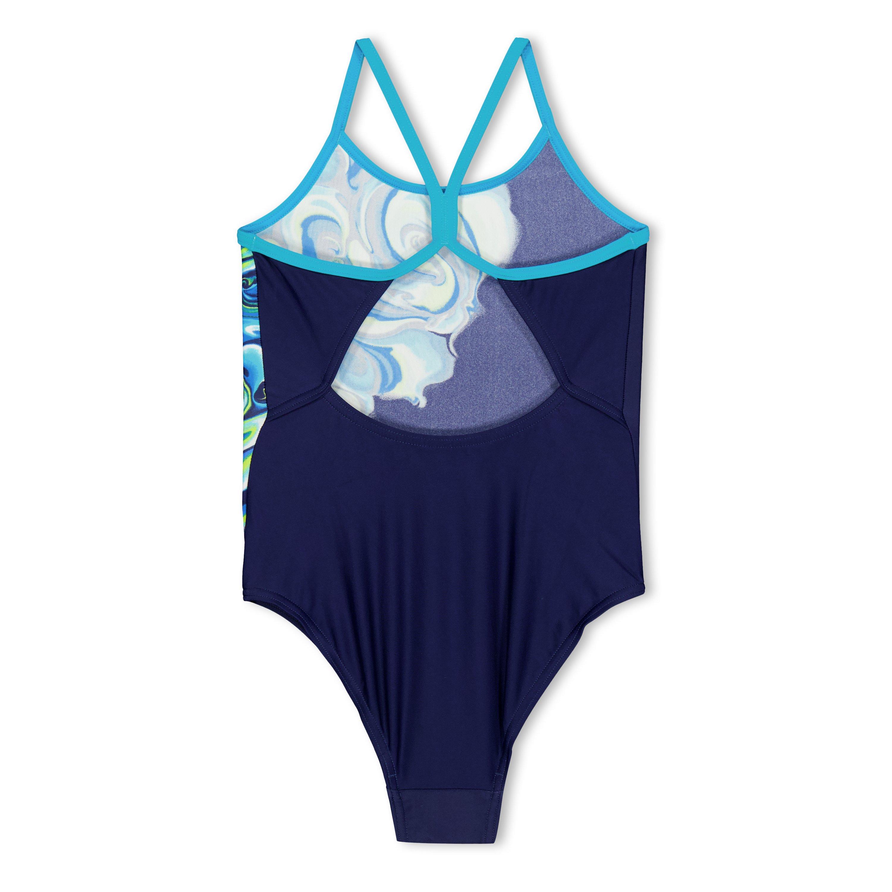 Blau - Zoggs - Tie Marbling Sprintback Juniors - 2