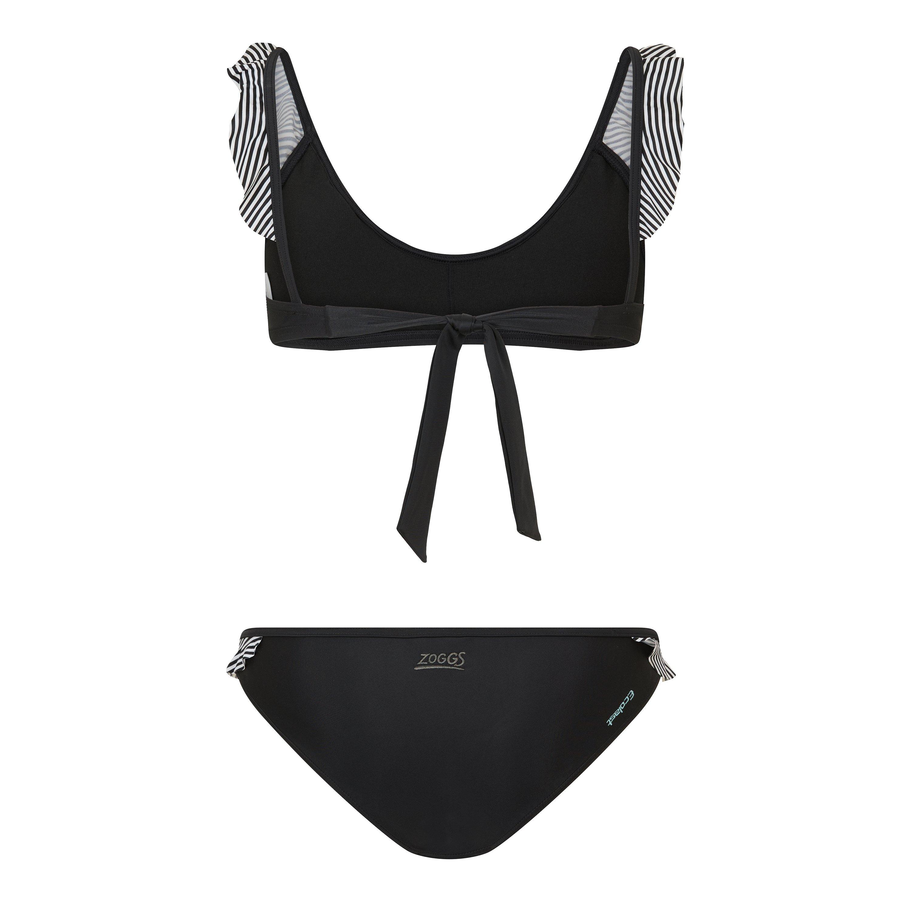 Black - Zoggs - Siena Frill Bikini Womens - 2