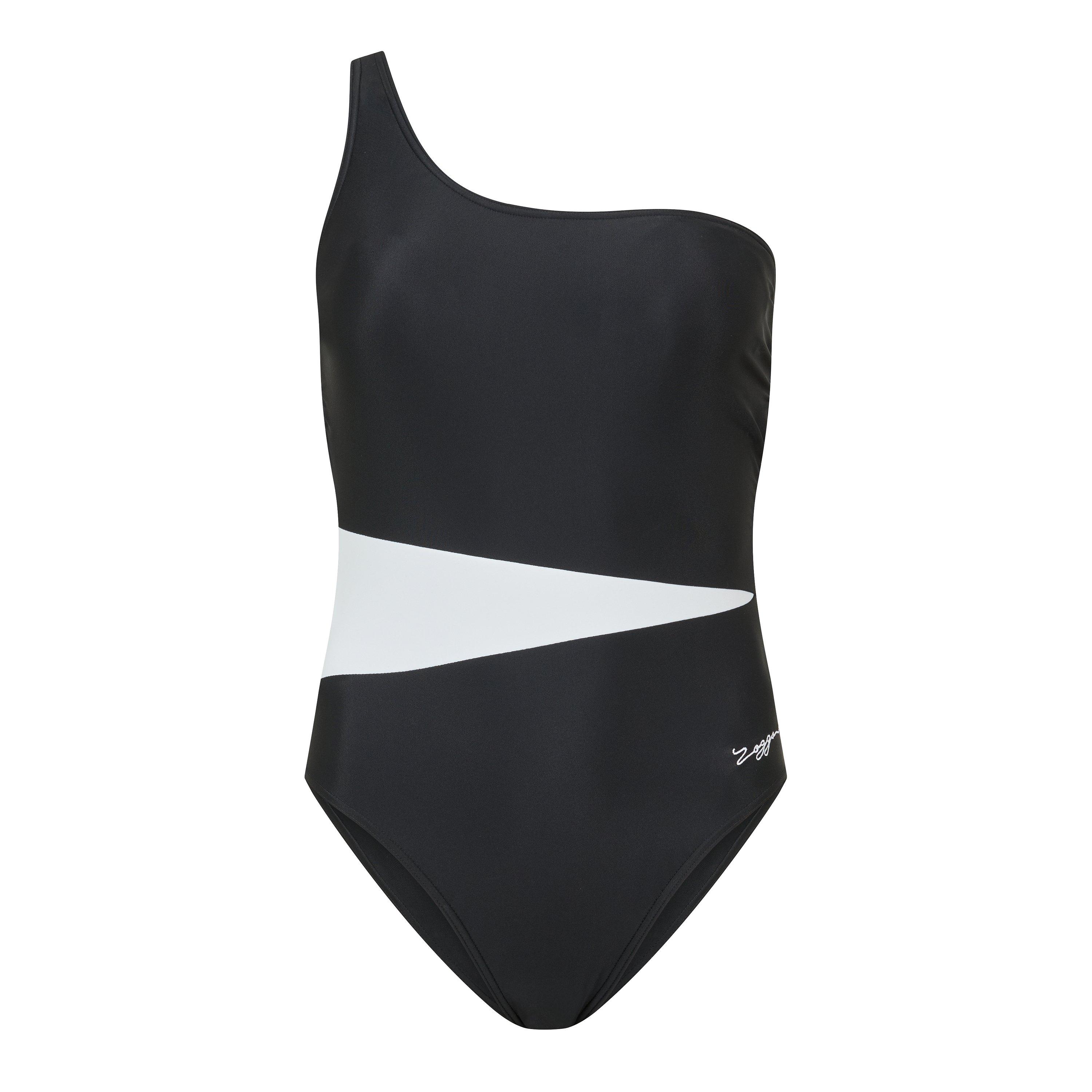 Black - Zoggs - Lattice One Shoulder Womens - 1