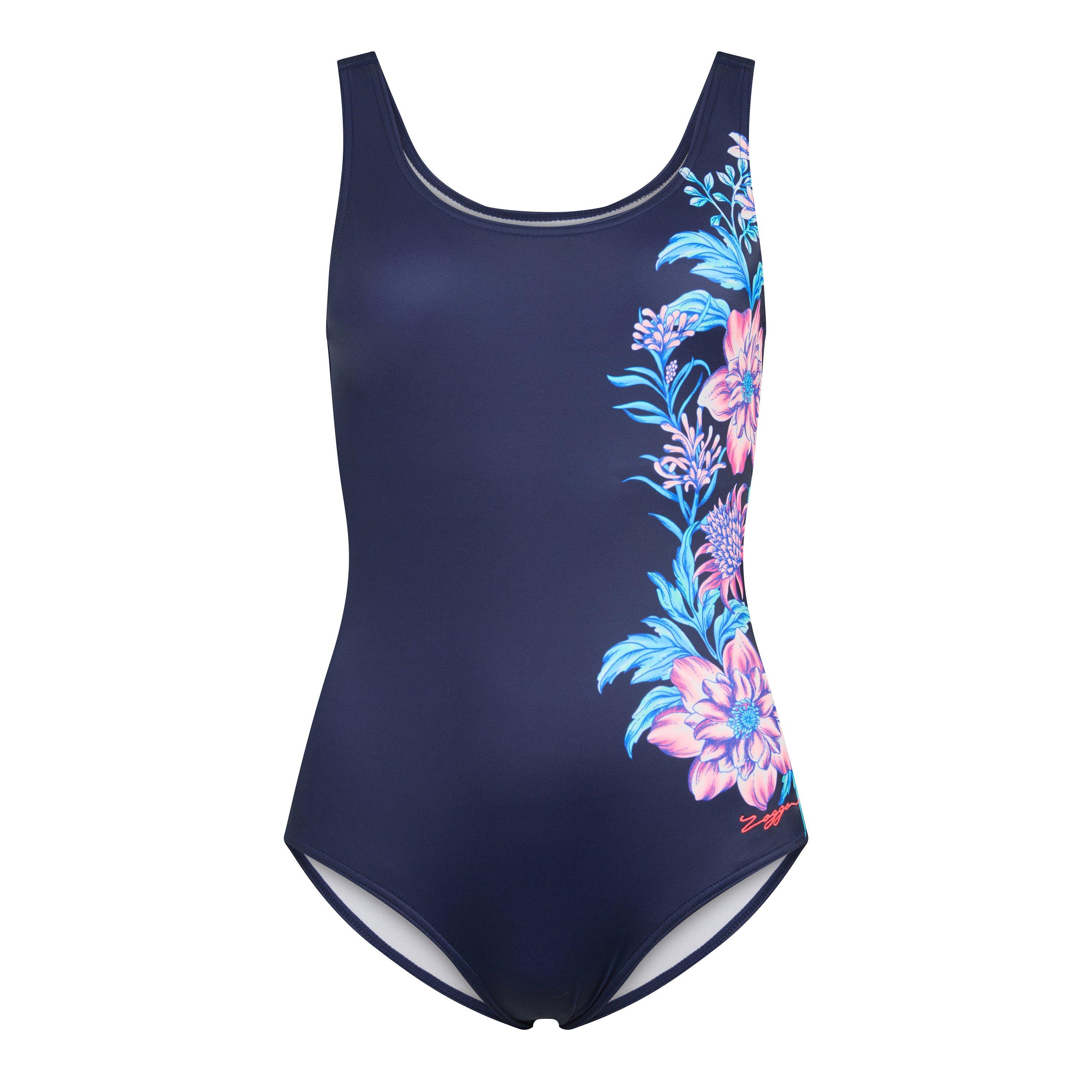 Blue - Zoggs - Wild Rose Scoopback Womens - 1