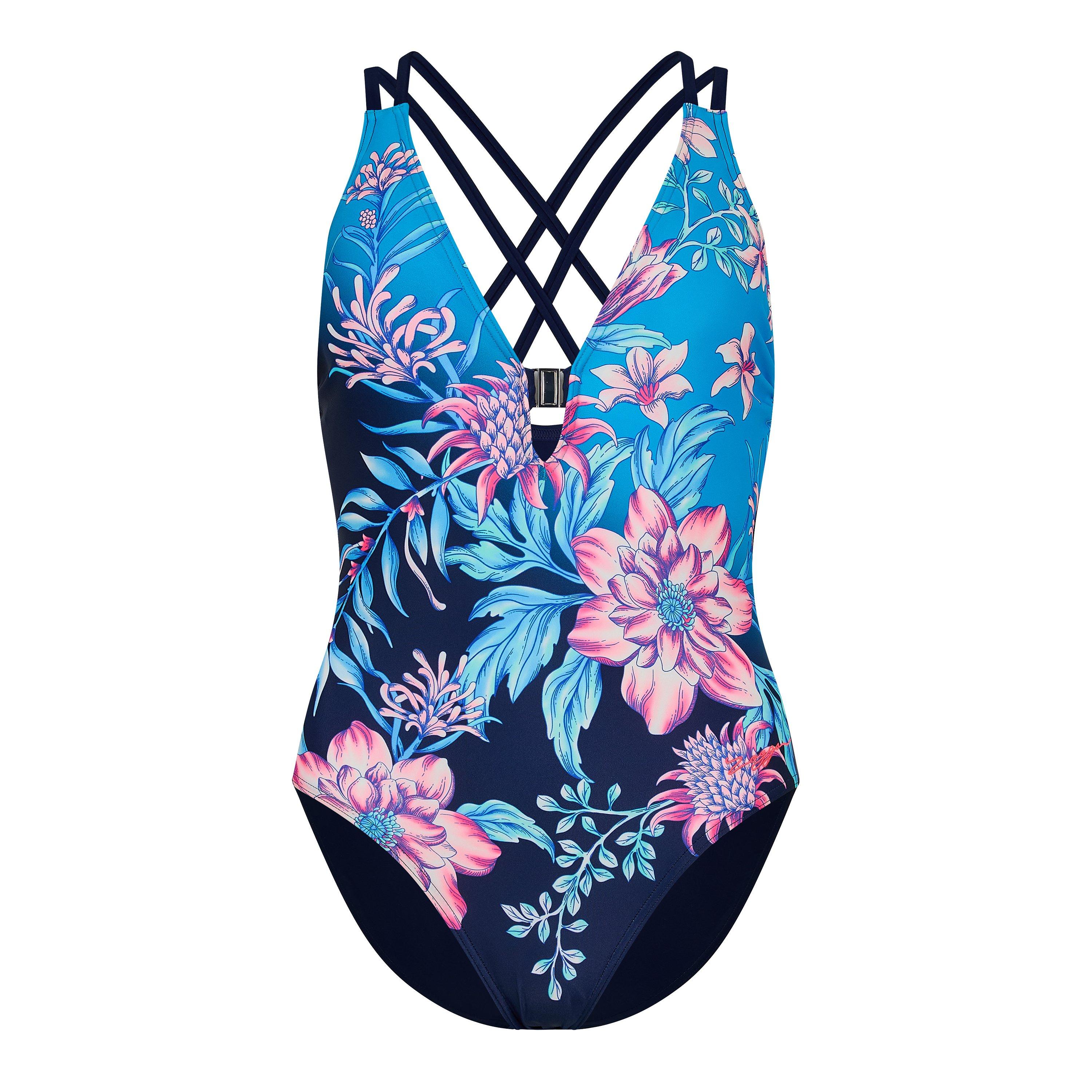 Blue - Zoggs - Wild Rose Crossback Womens - 1