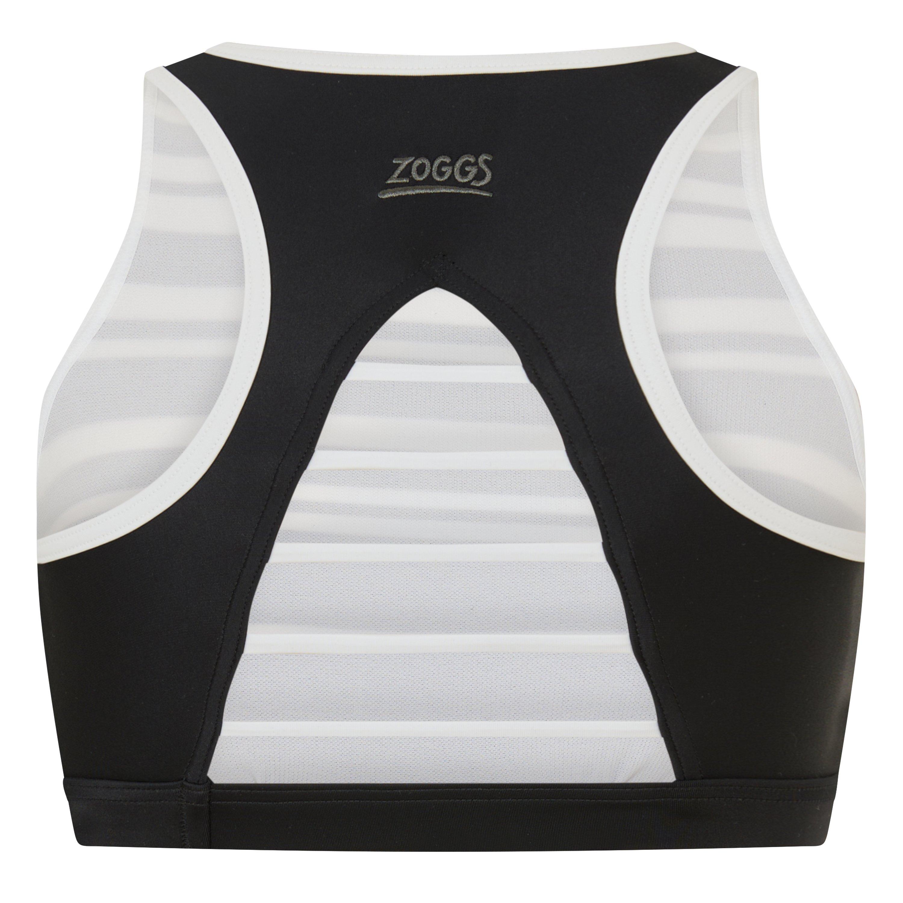 Black - Zoggs - Monochrome Crop Top Womens - 2