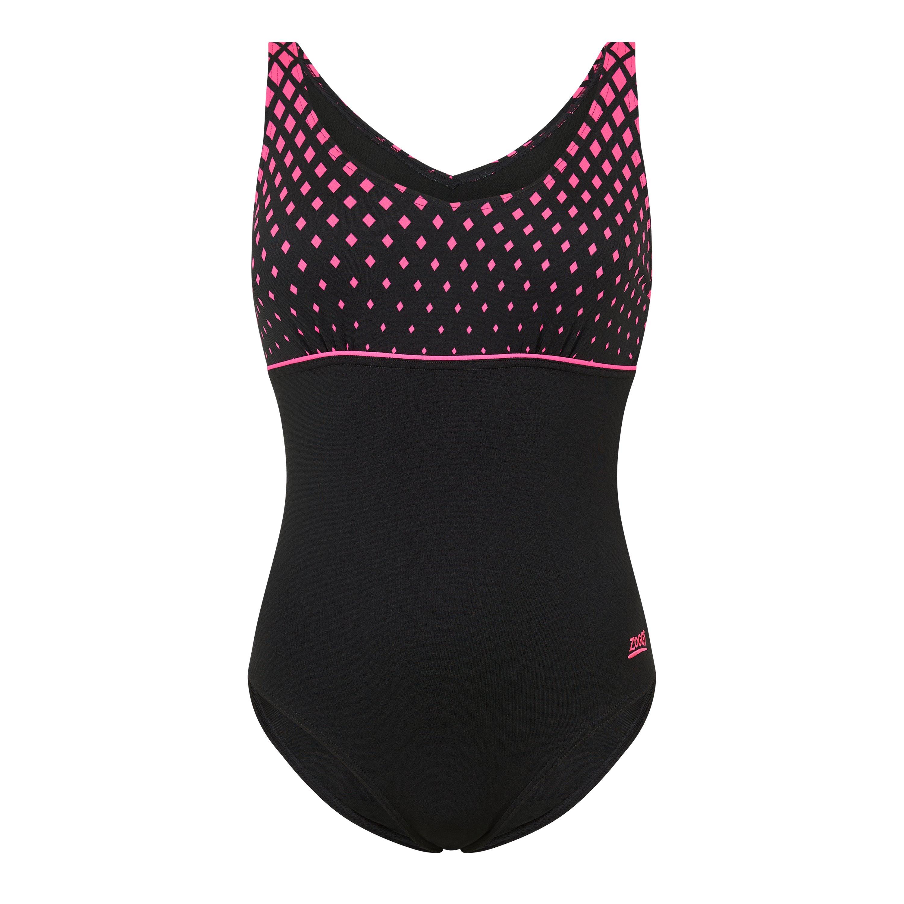Black - Zoggs - Diamond V Neck Clipback Womens - 1