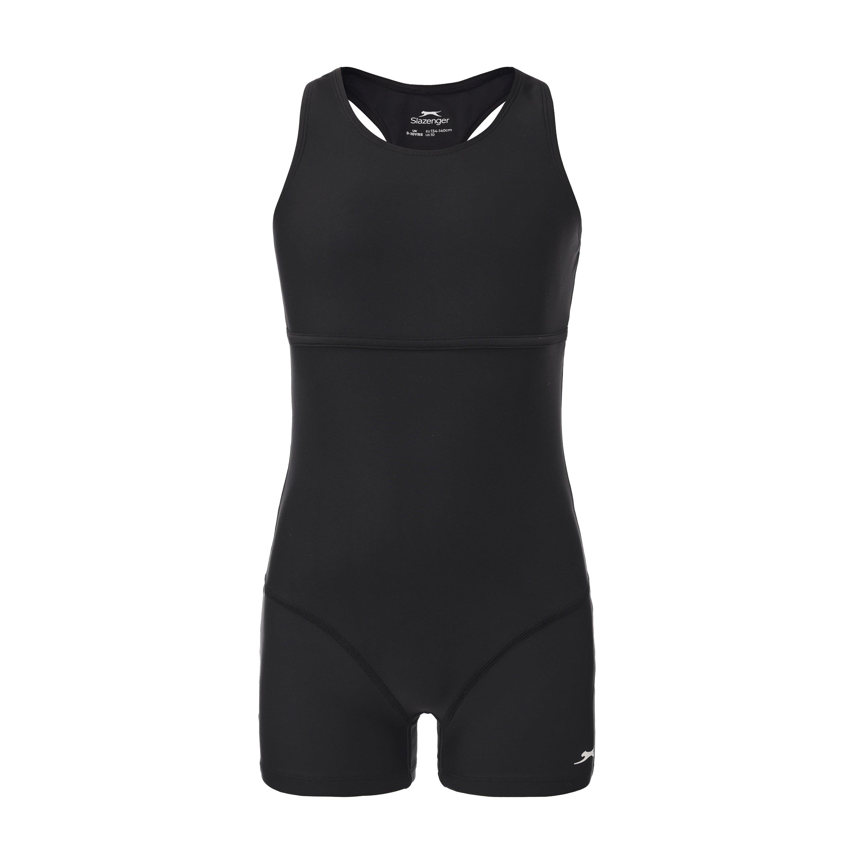Negro - Slazenger - LYCRA® XTRA LIFE™ Boyleg Swimming Suit Junior Girls - 1