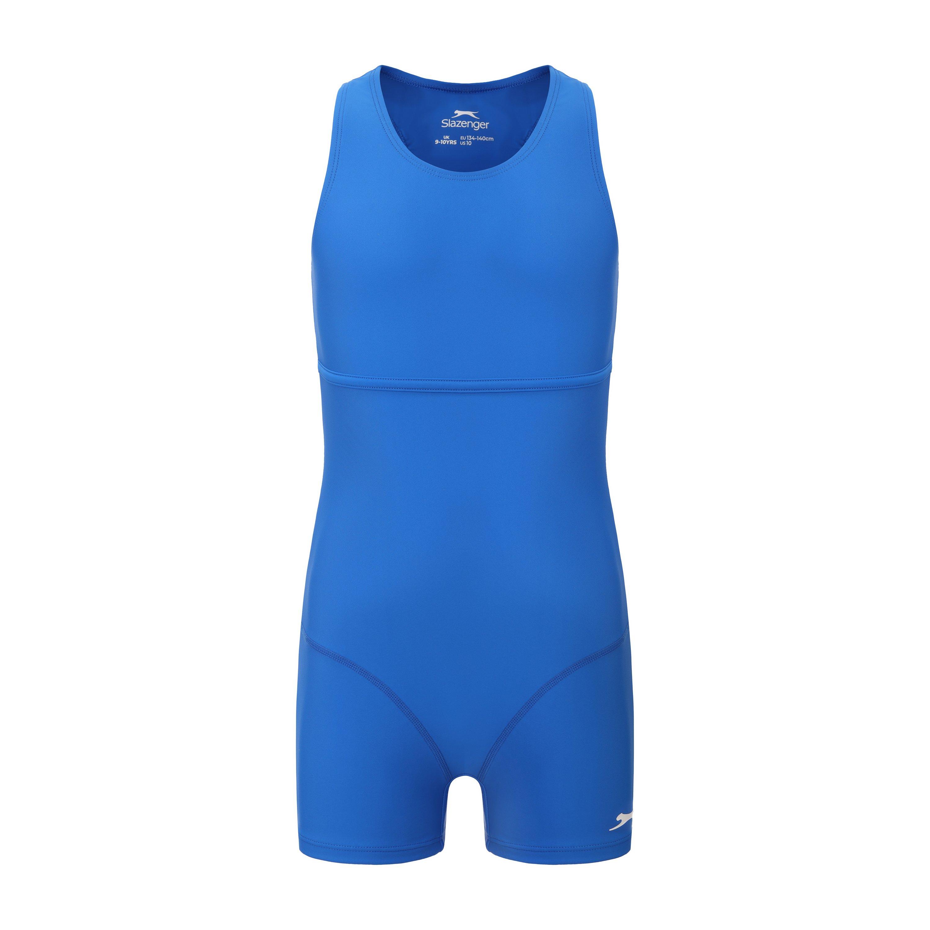 Slazenger Girls Lycra® Xtra Life™ Boyleg Swimming Suit Junior - Cobalt - 11-12 Yrs