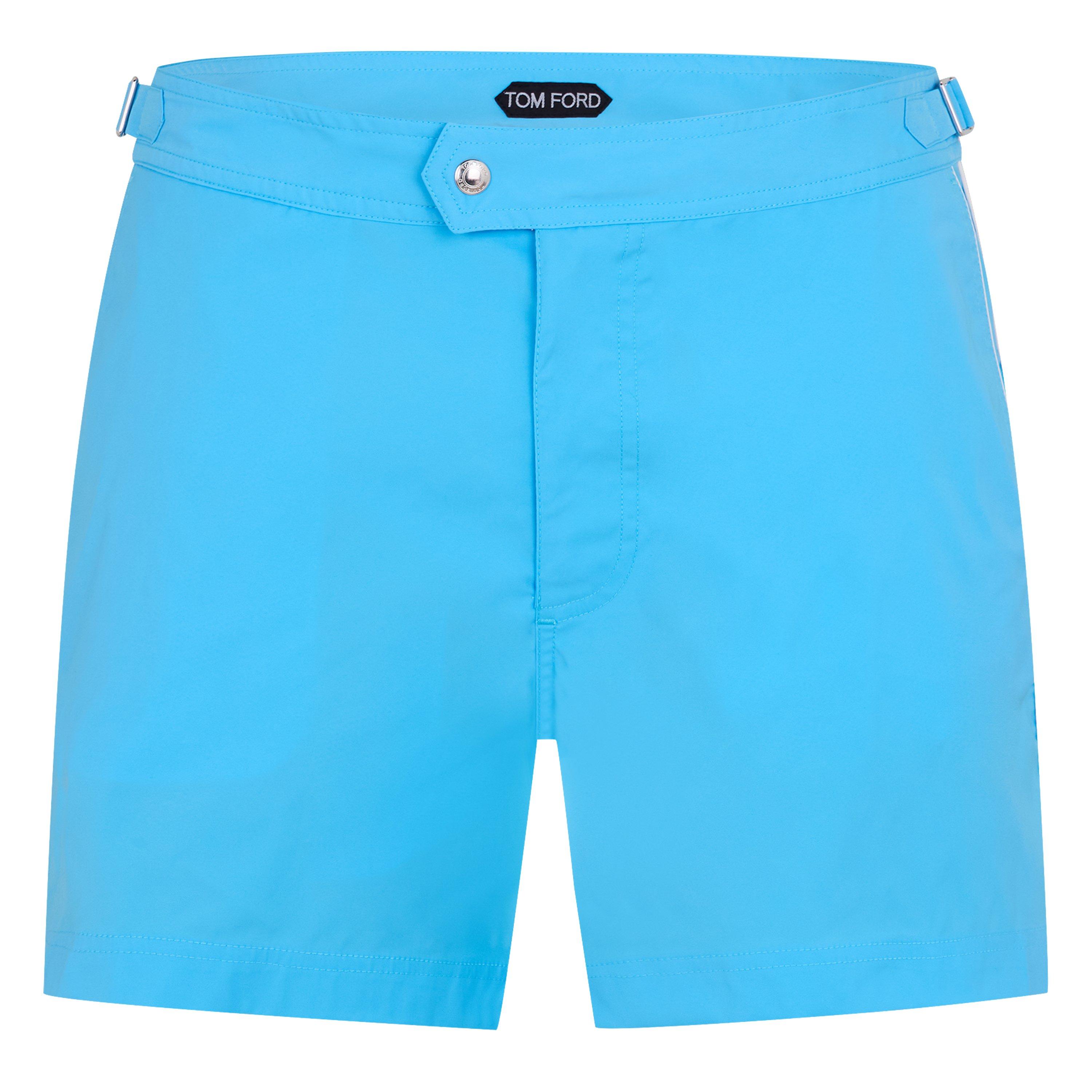 Tom Ford Men's TF Poplin Swim Shorts - Light Blue - S