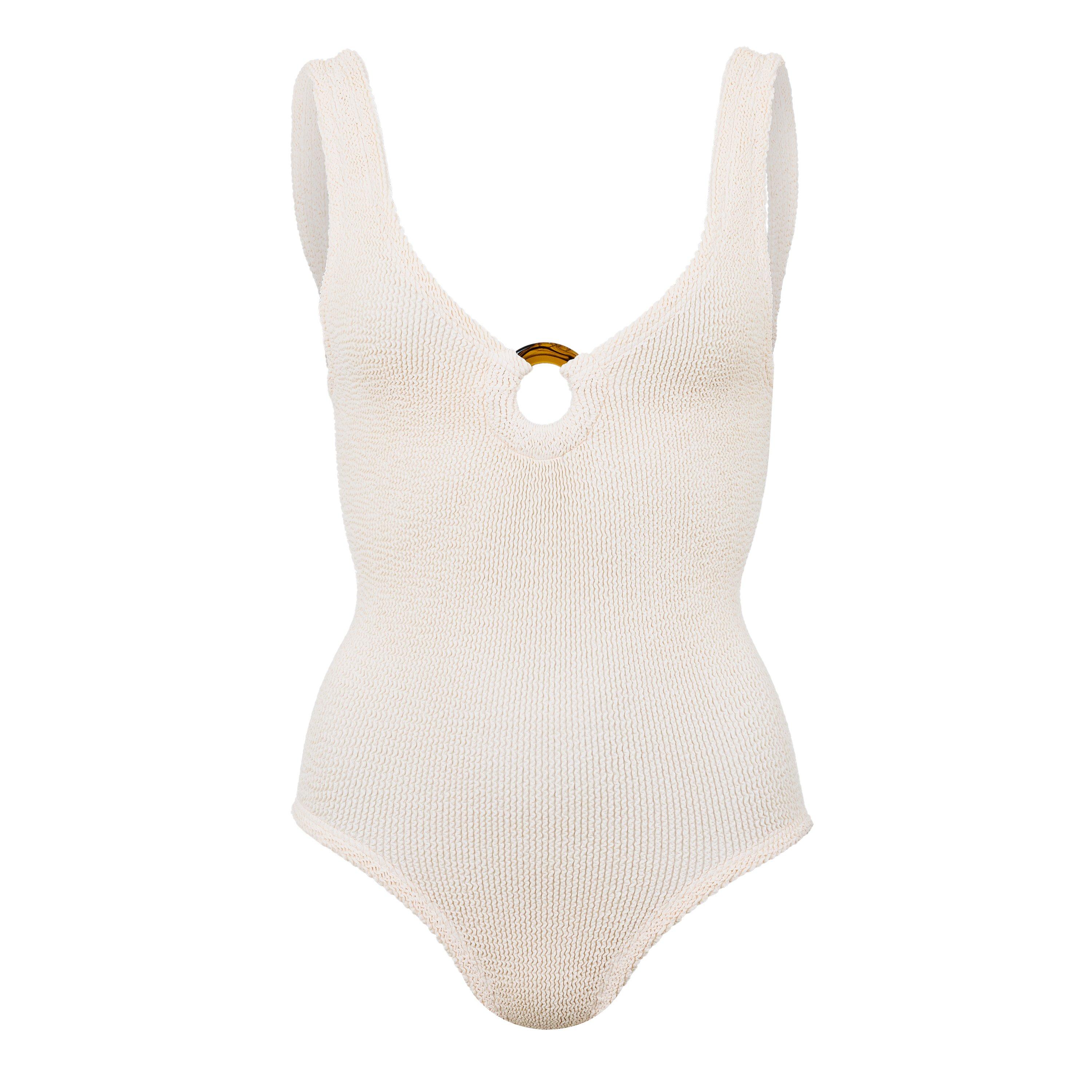 Hunza G Women's Celine Swim Scoop Neck Swimsuit - Blush