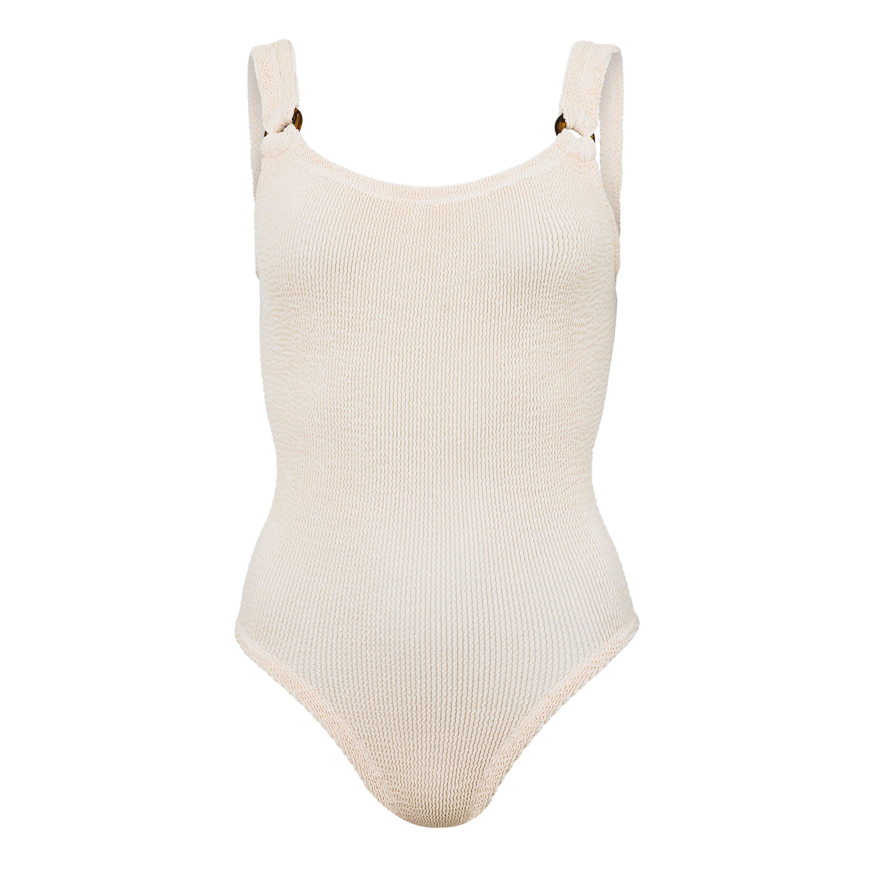 Hunza G Women's Domino Swim Scoop Neck Swimsuit - Blush