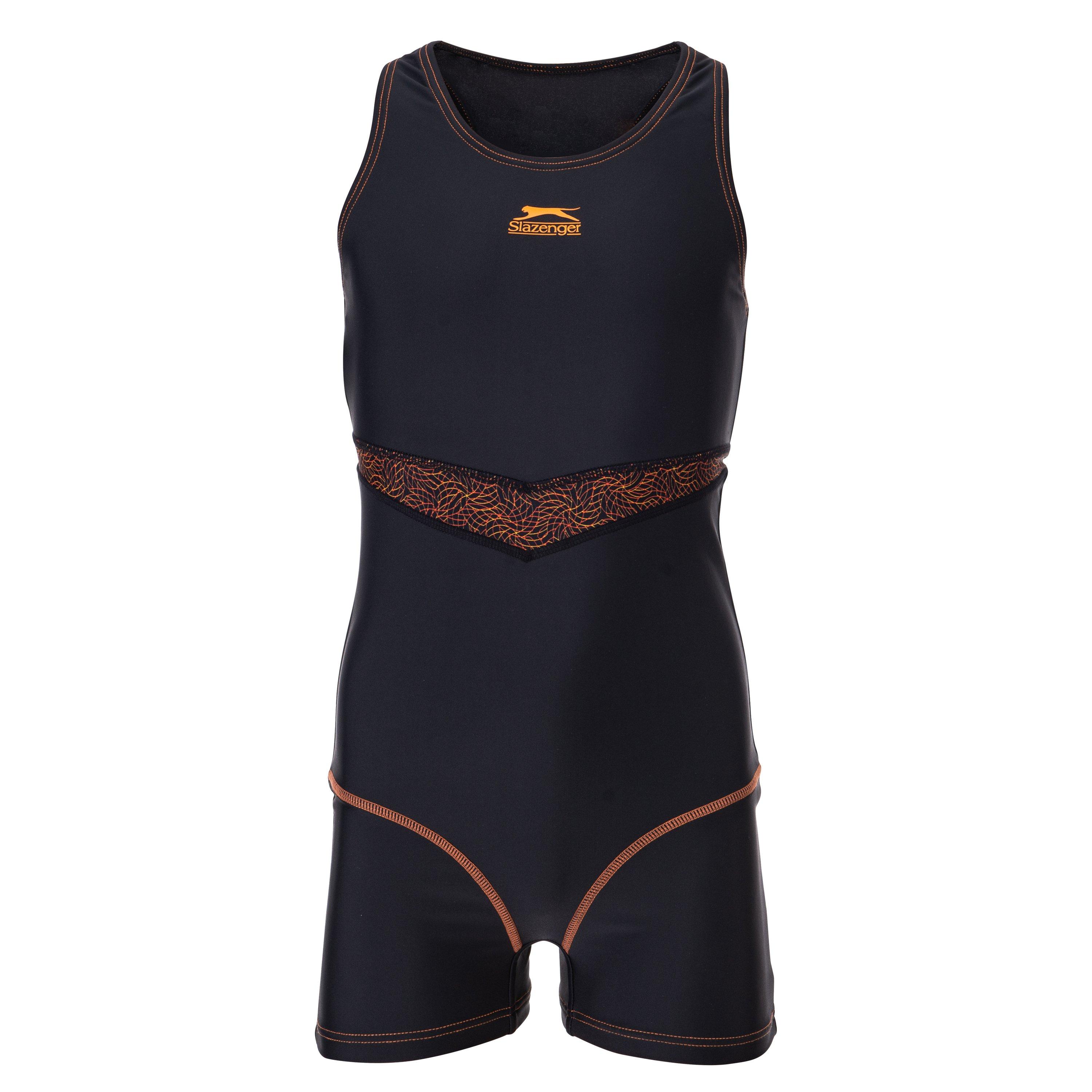 Noir - Slazenger - Boyleg Swimsuit Junior Girls - 1