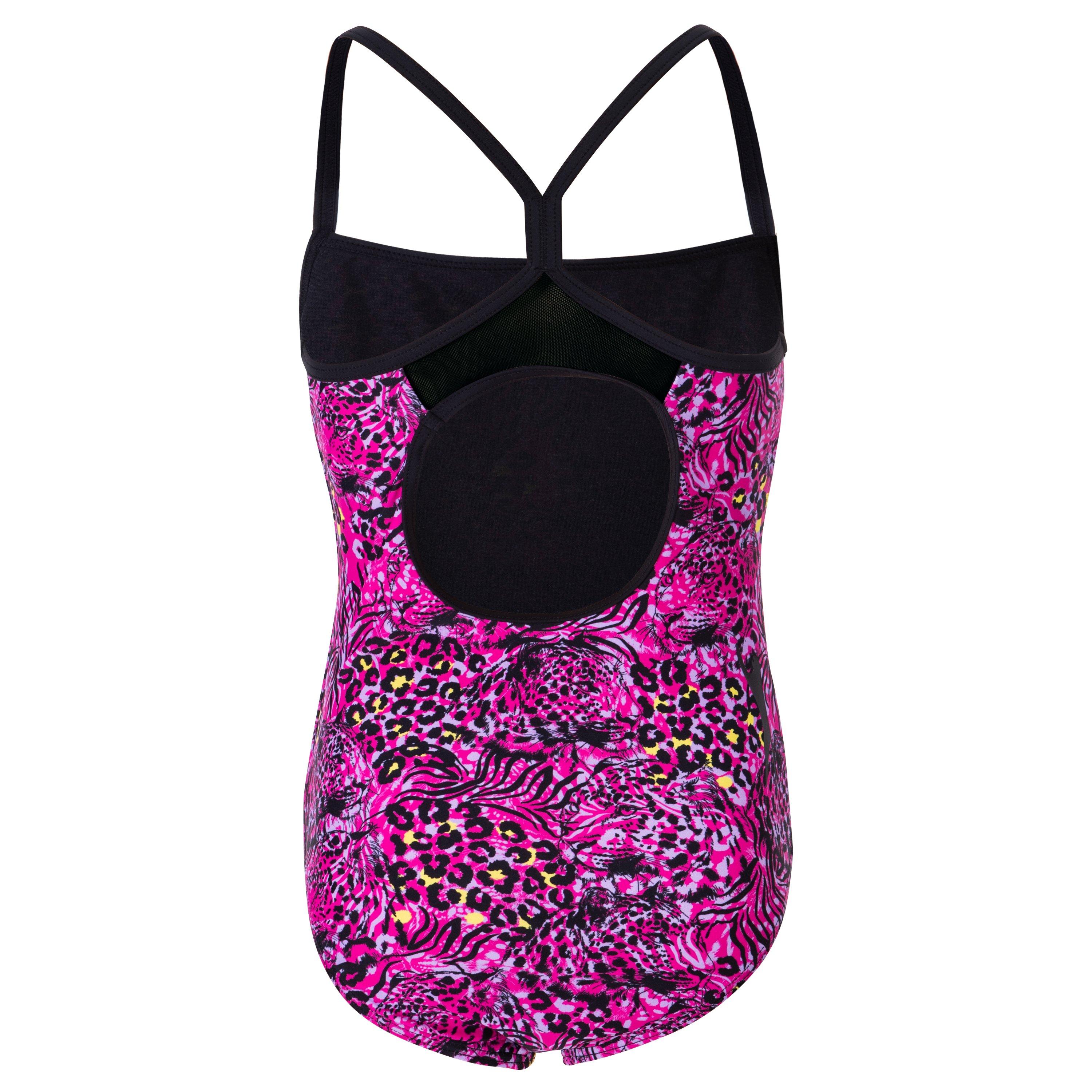 Viv Rose/Noir - Slazenger - Mesh Back Swimsuit Junior Girls - 2