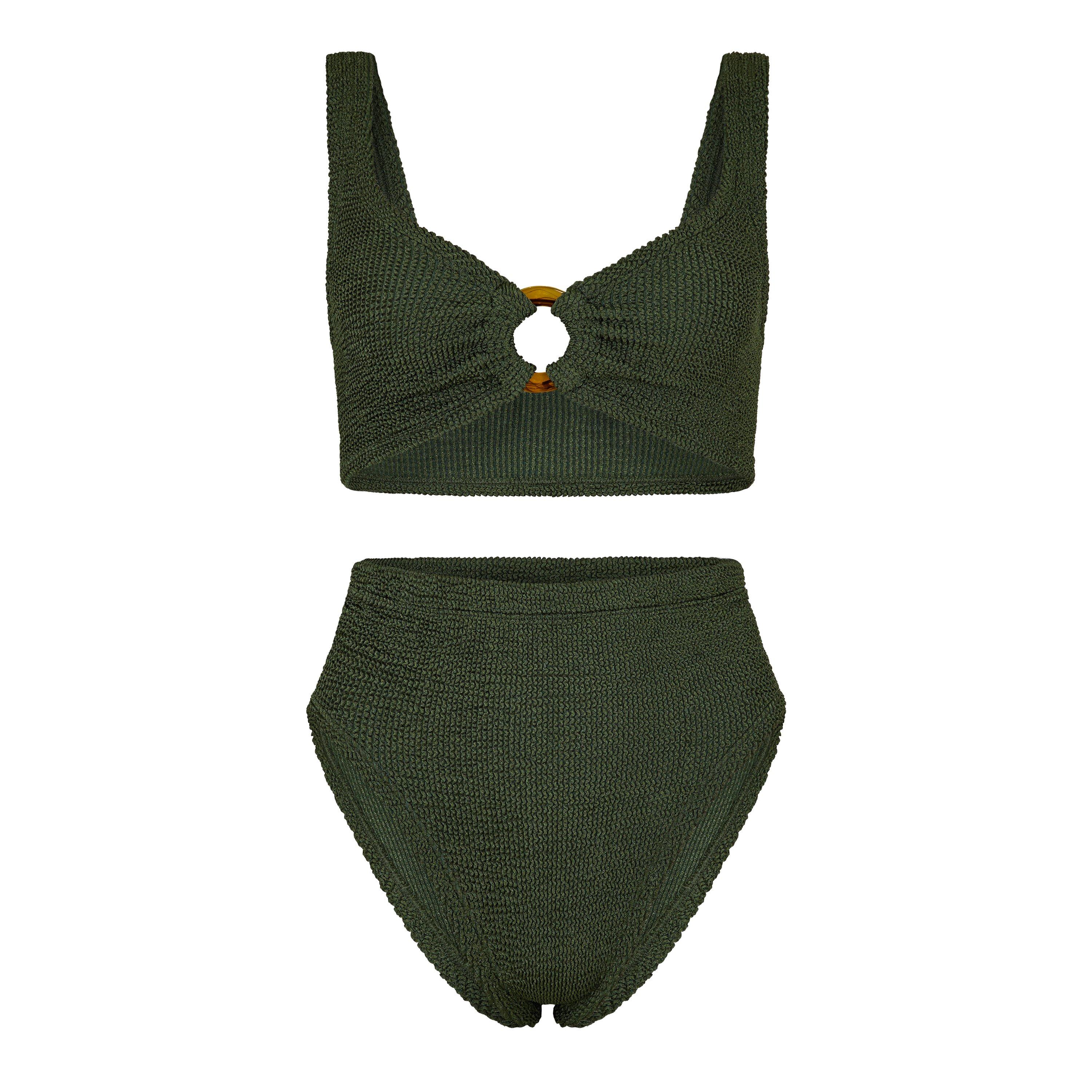 Metallic Khaki - Hunza G - Nadine Bikini - 1