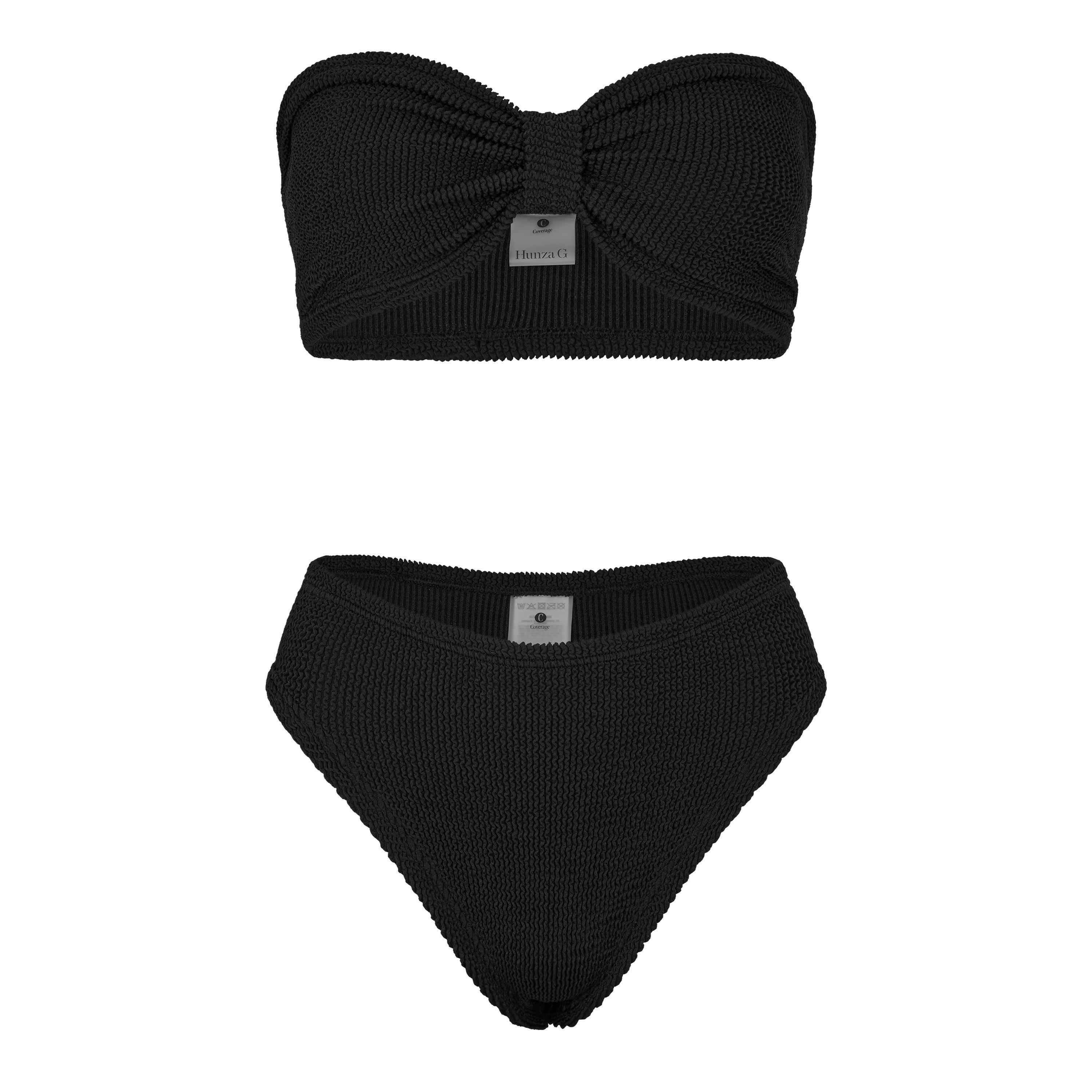 Black - Hunza G - Coverage Jean Bikini - 1