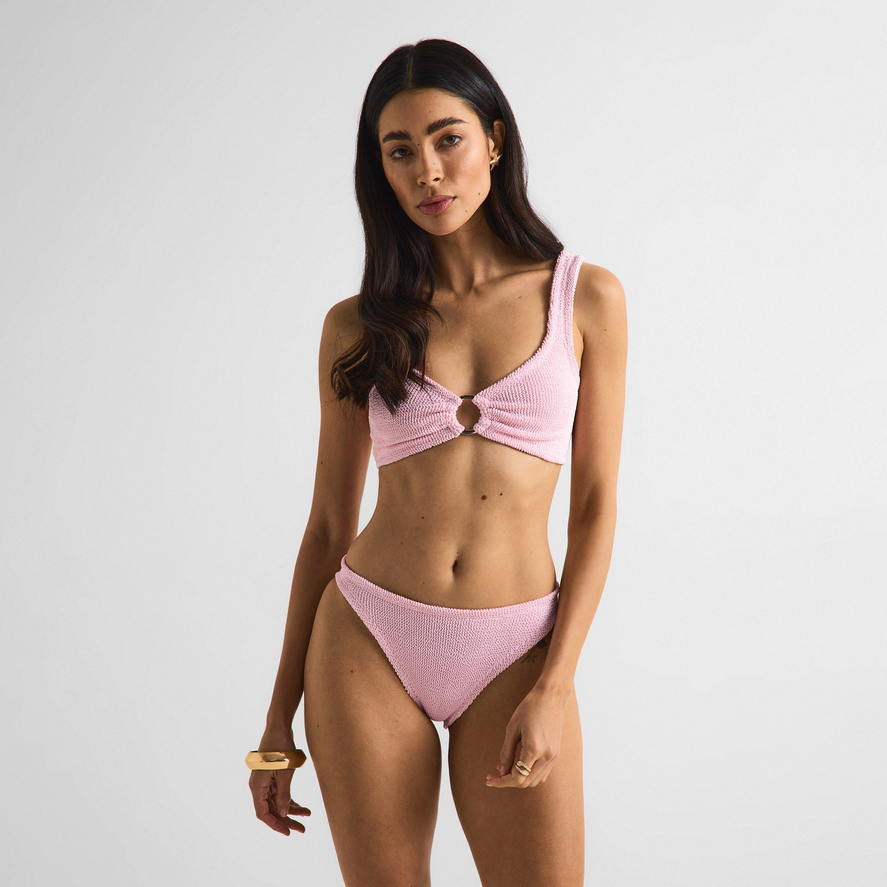 Ballet Pink - Hunza G - Women's Julia Gold Bikini Set - 3