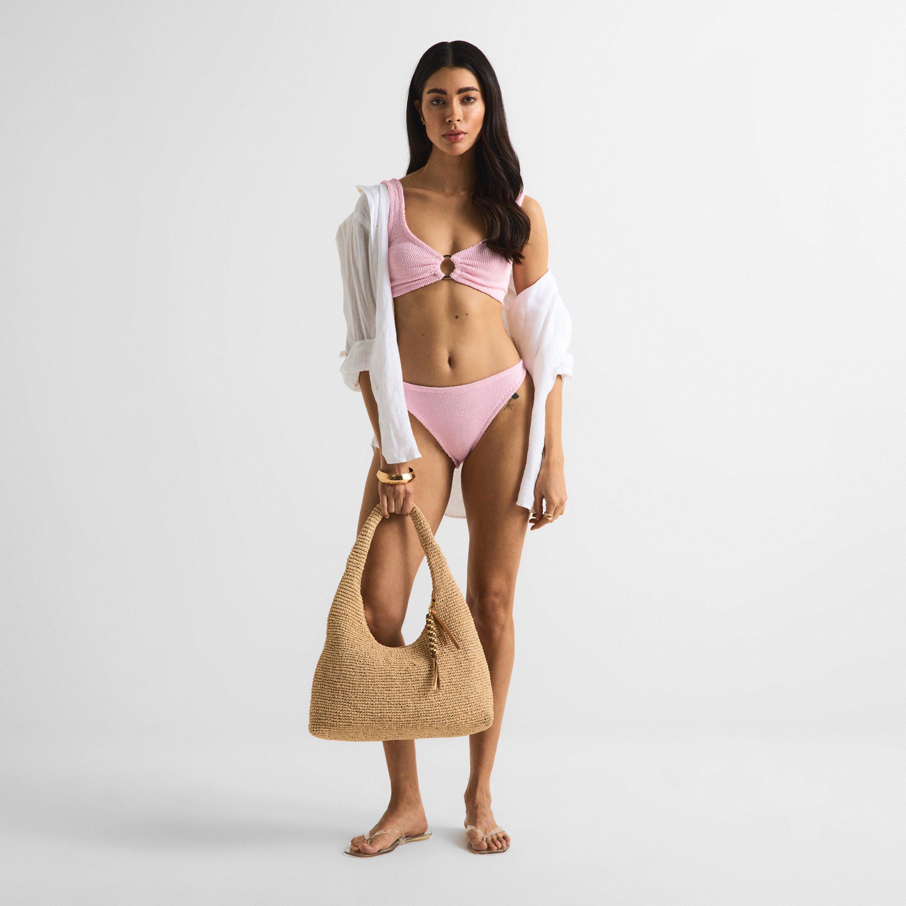 Ballet Pink - Hunza G - Women's Julia Gold Bikini Set - 6