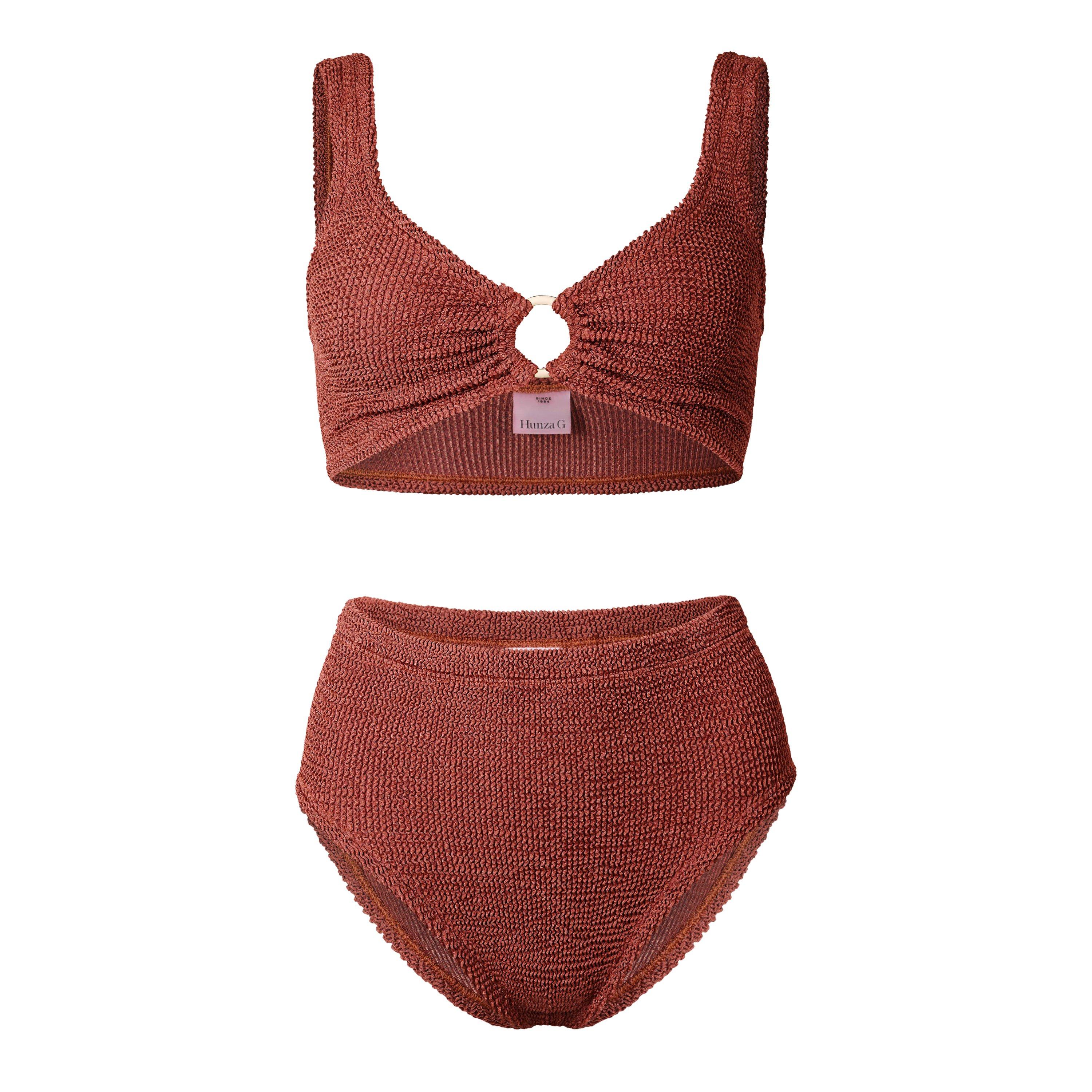 Metallic Rose - Hunza G - Women's Nadine Gold Bikini Set - 1