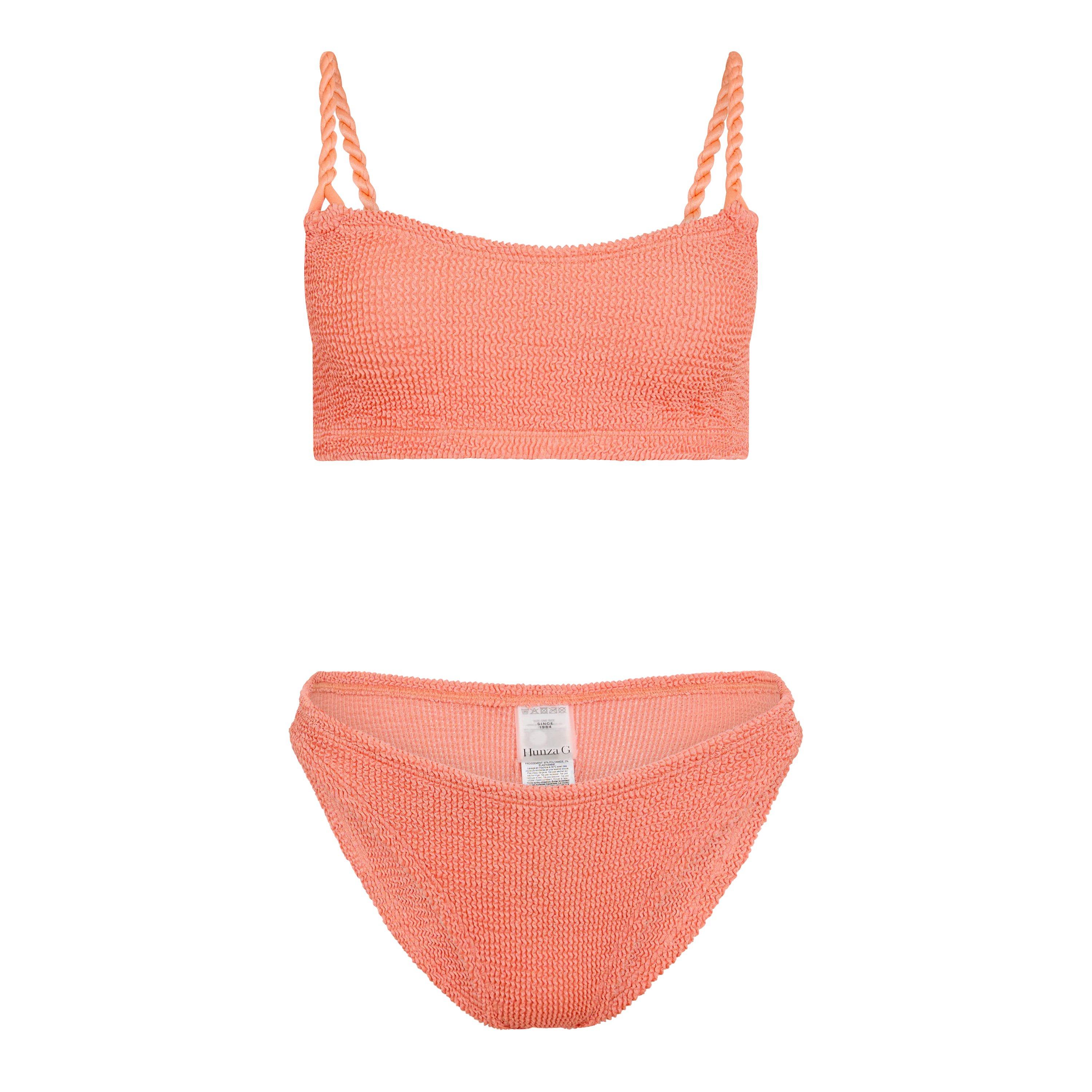 Metallic Coral - Hunza G - Women's Phoebe Bikini Set - 1