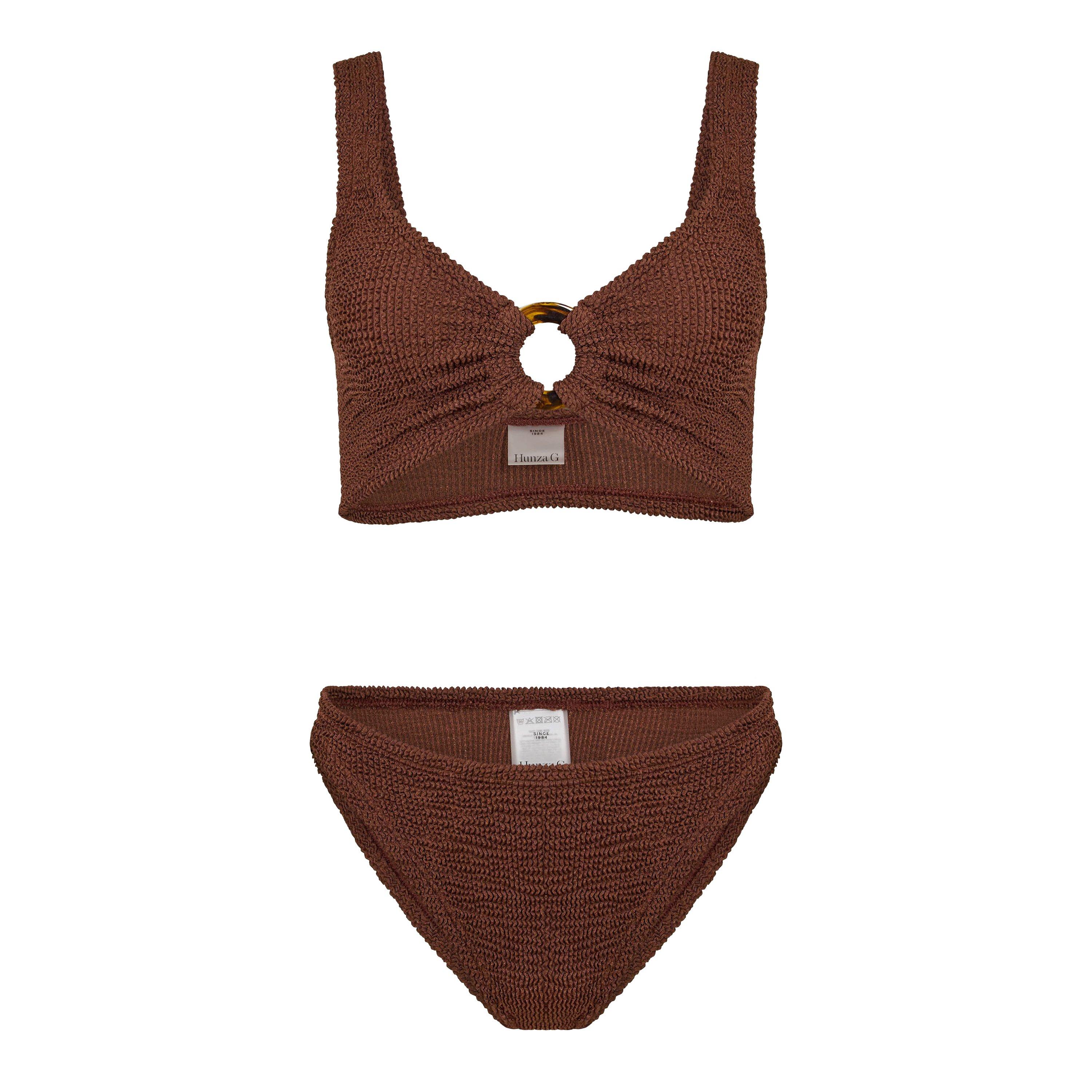 Metallic Choc - Hunza G - Women's Julia Bikini Set - 1