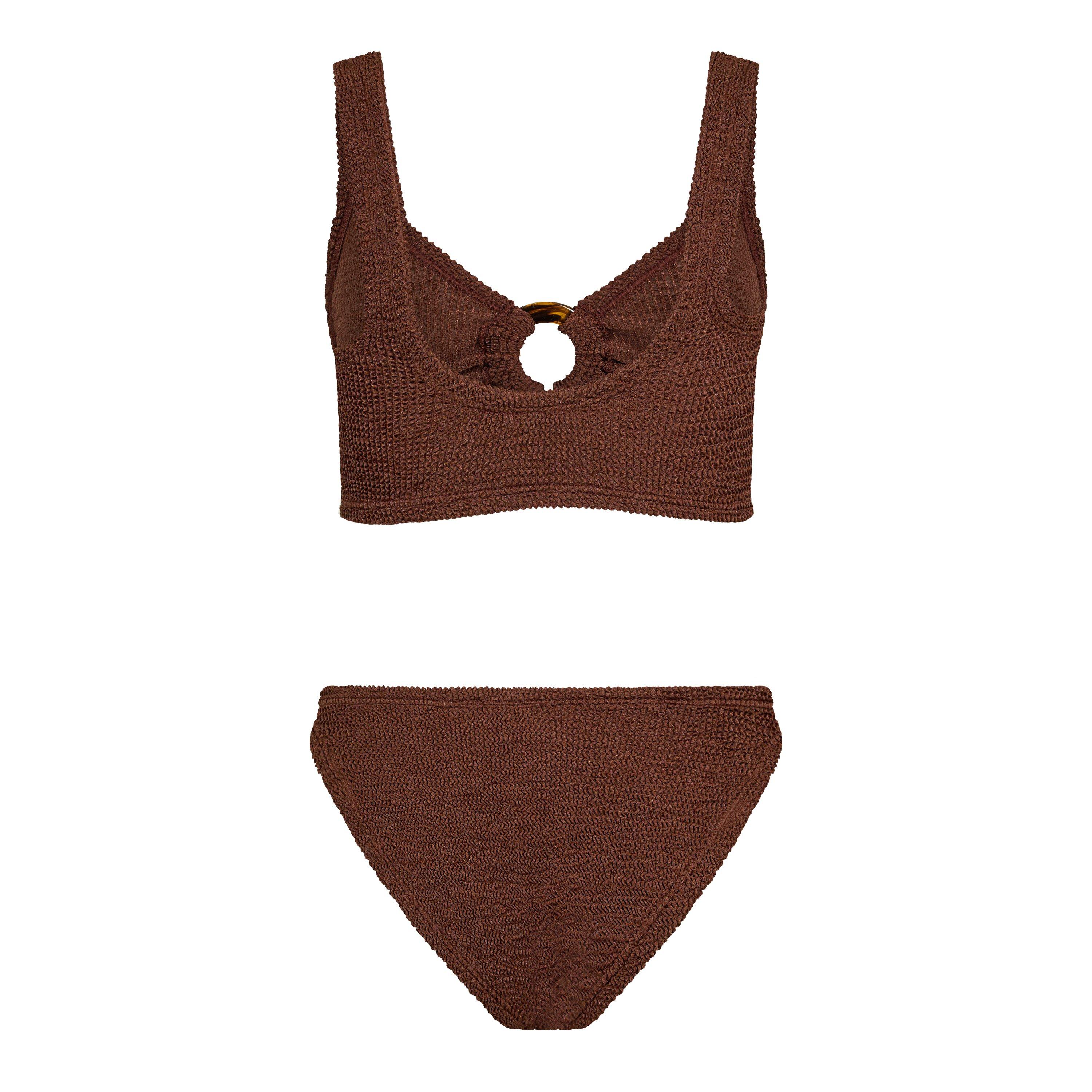 Metallic Choc - Hunza G - Women's Julia Bikini Set - 2