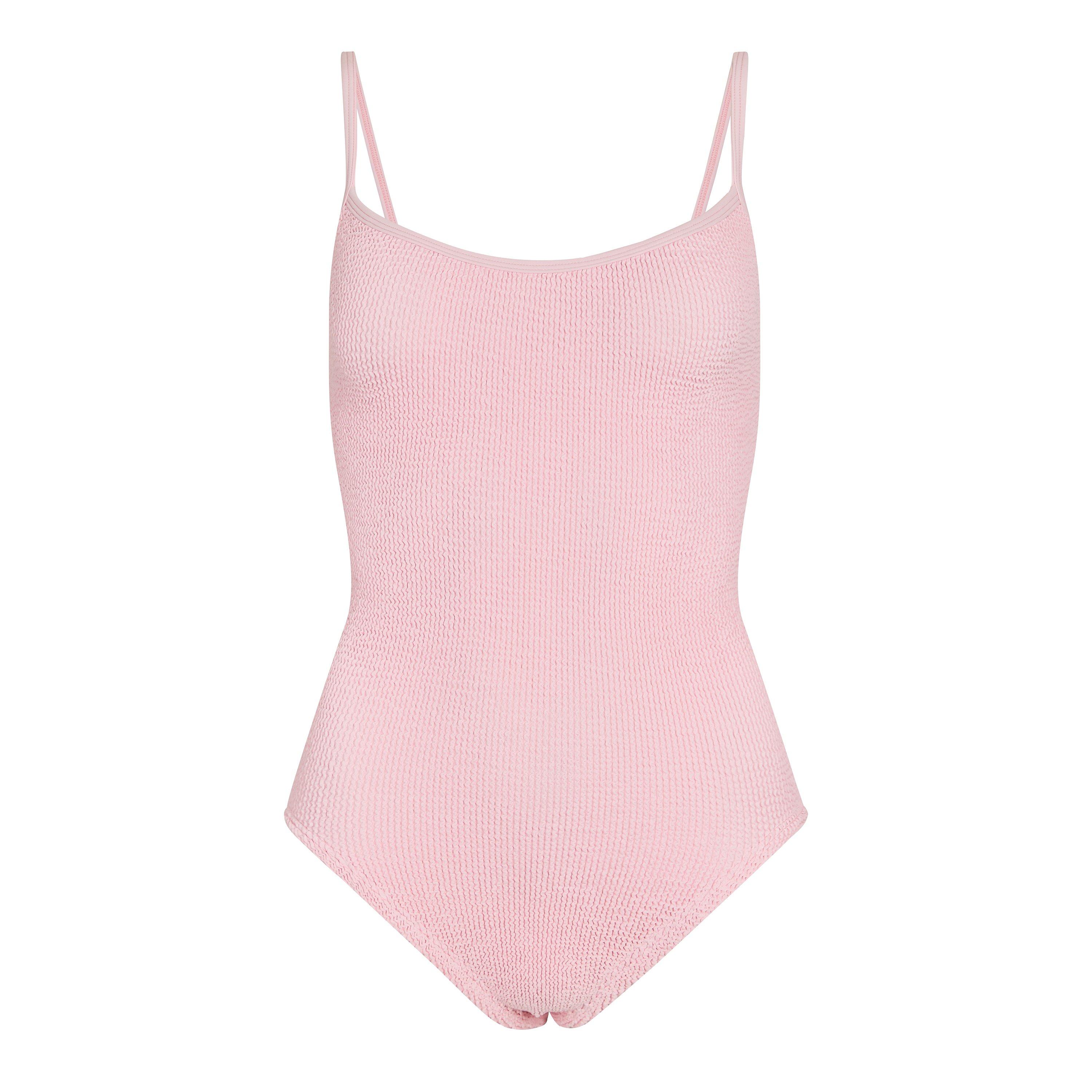 Ballet Pink - Hunza G - Women's Pamela Swim Scoop Neck Swimsuit - 1