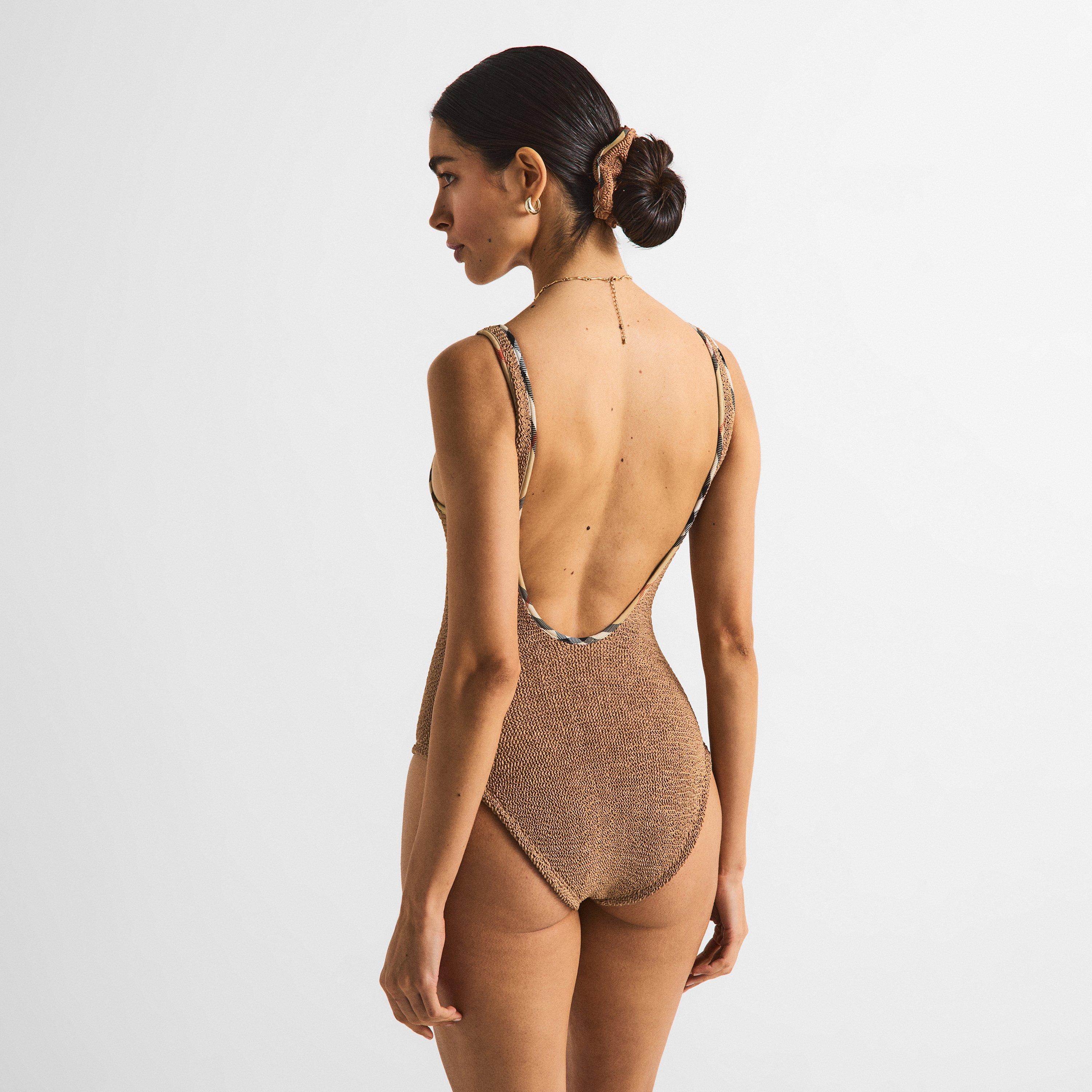 Burberry X Hunza G Womens x Hunza G Faye Swimsuit | Cruise Fashion