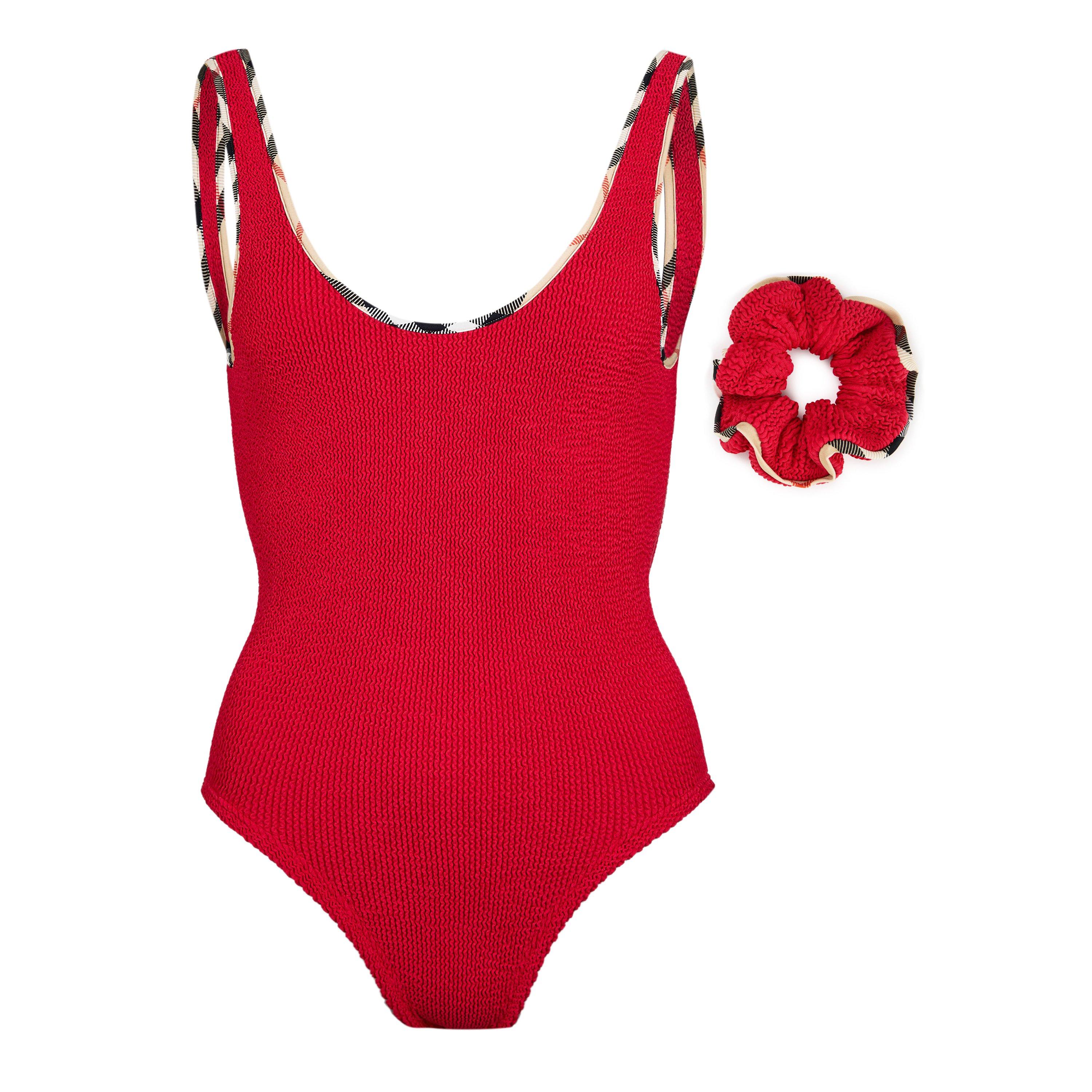 Burberry X Hunza G Womens x Hunza G Faye Swimsuit - Red