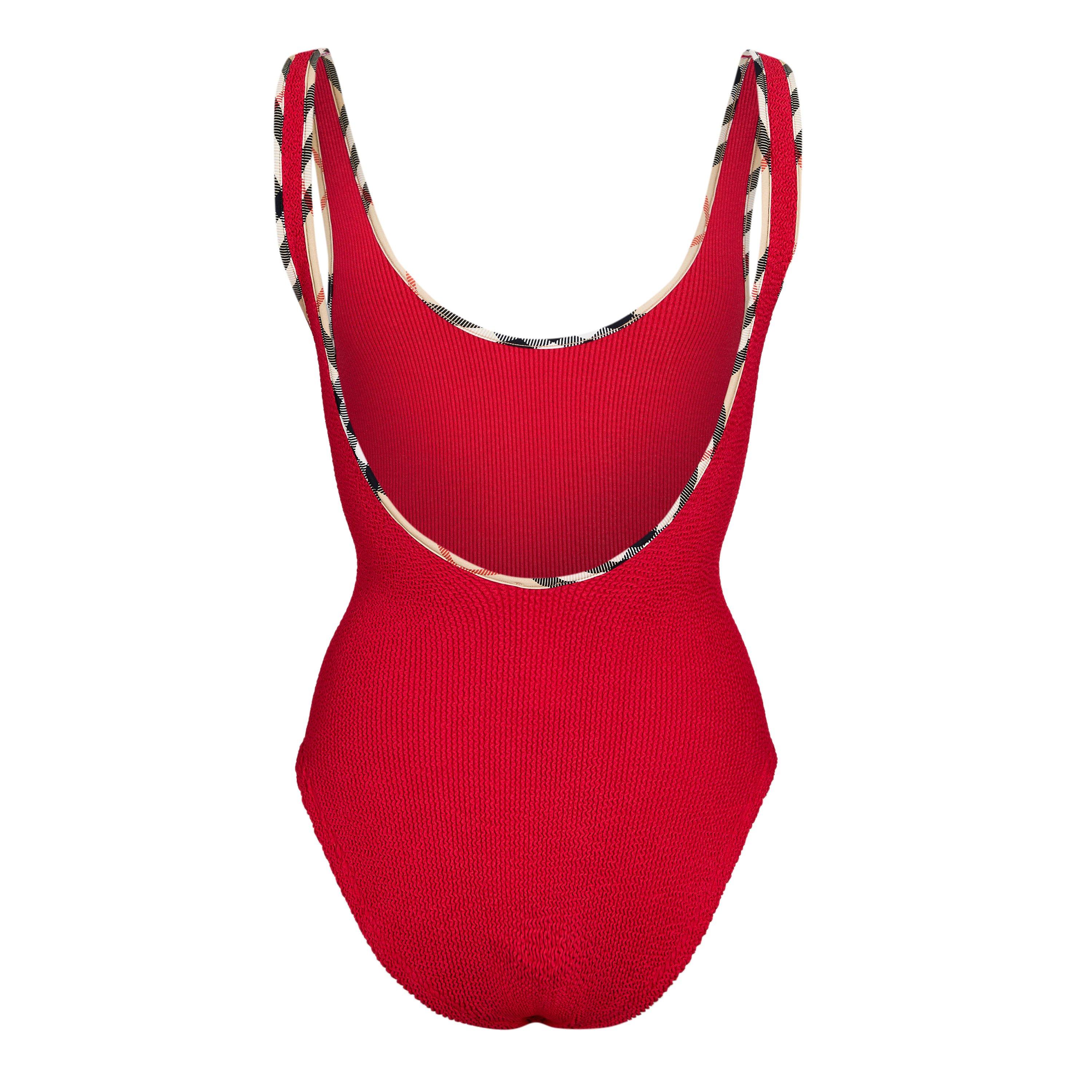 Red - Burberry X Hunza G - Womens x Hunza G Faye Swimsuit - 2