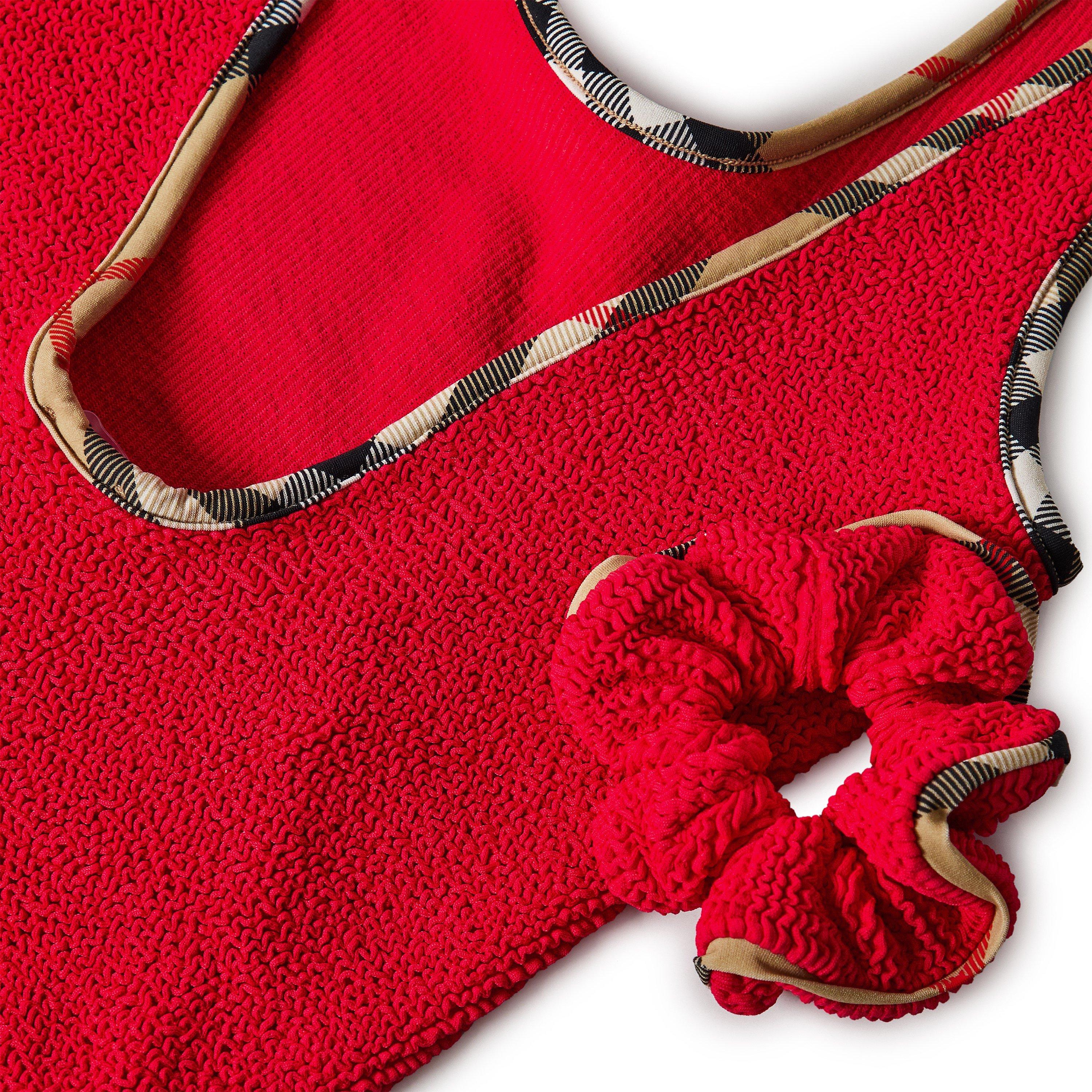 Red - Burberry X Hunza G - Womens x Hunza G Faye Swimsuit - 5