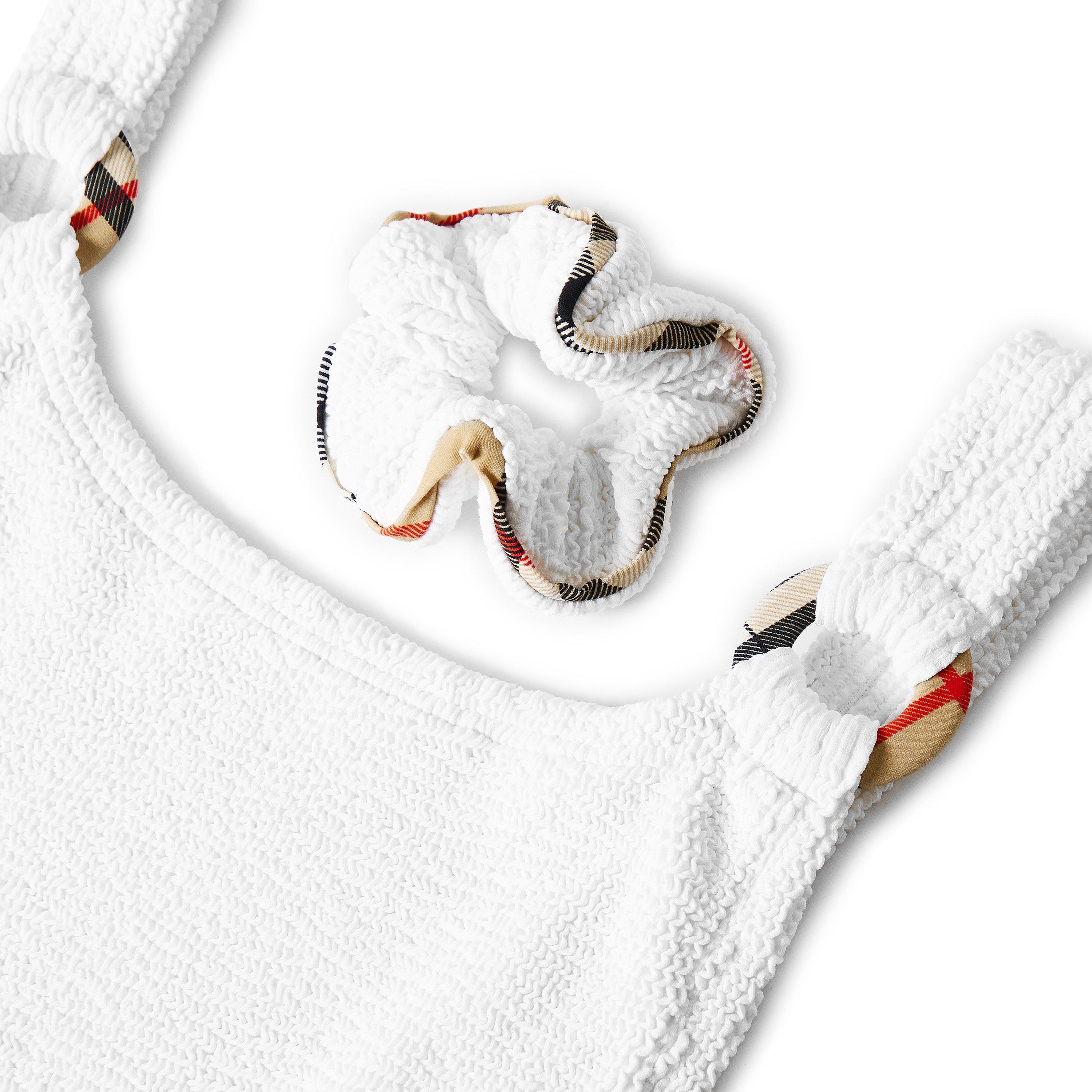 White - Burberry X Hunza G - Womens x Hunza G Domino Swimsuit - 5