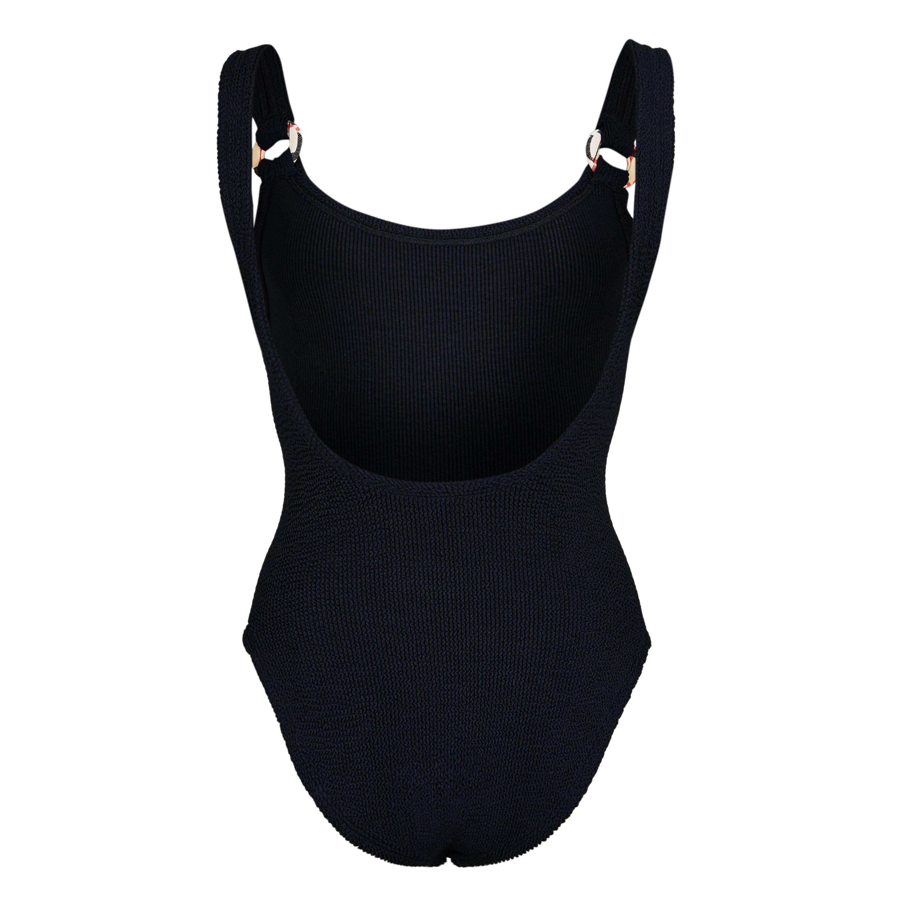 Black - Burberry X Hunza G - Womens x Hunza G Domino Swimsuit - 2