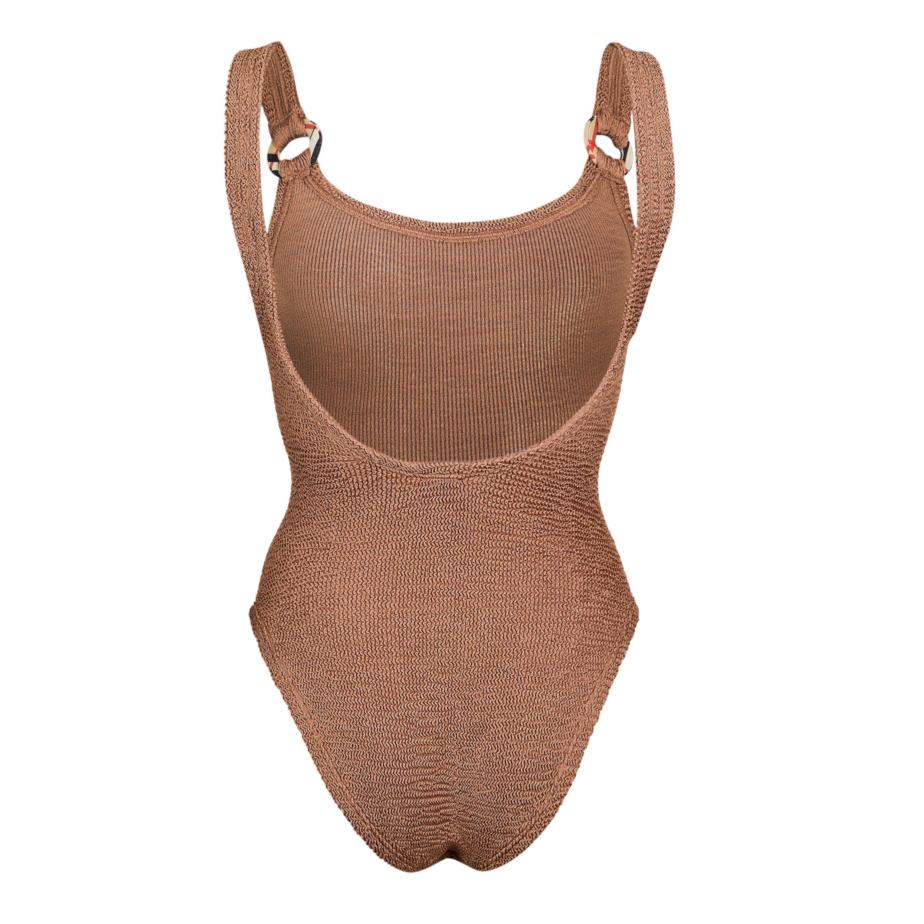 Metallic Cocoa - Burberry X Hunza G - Womens x Hunza G Domino Swimsuit - 2