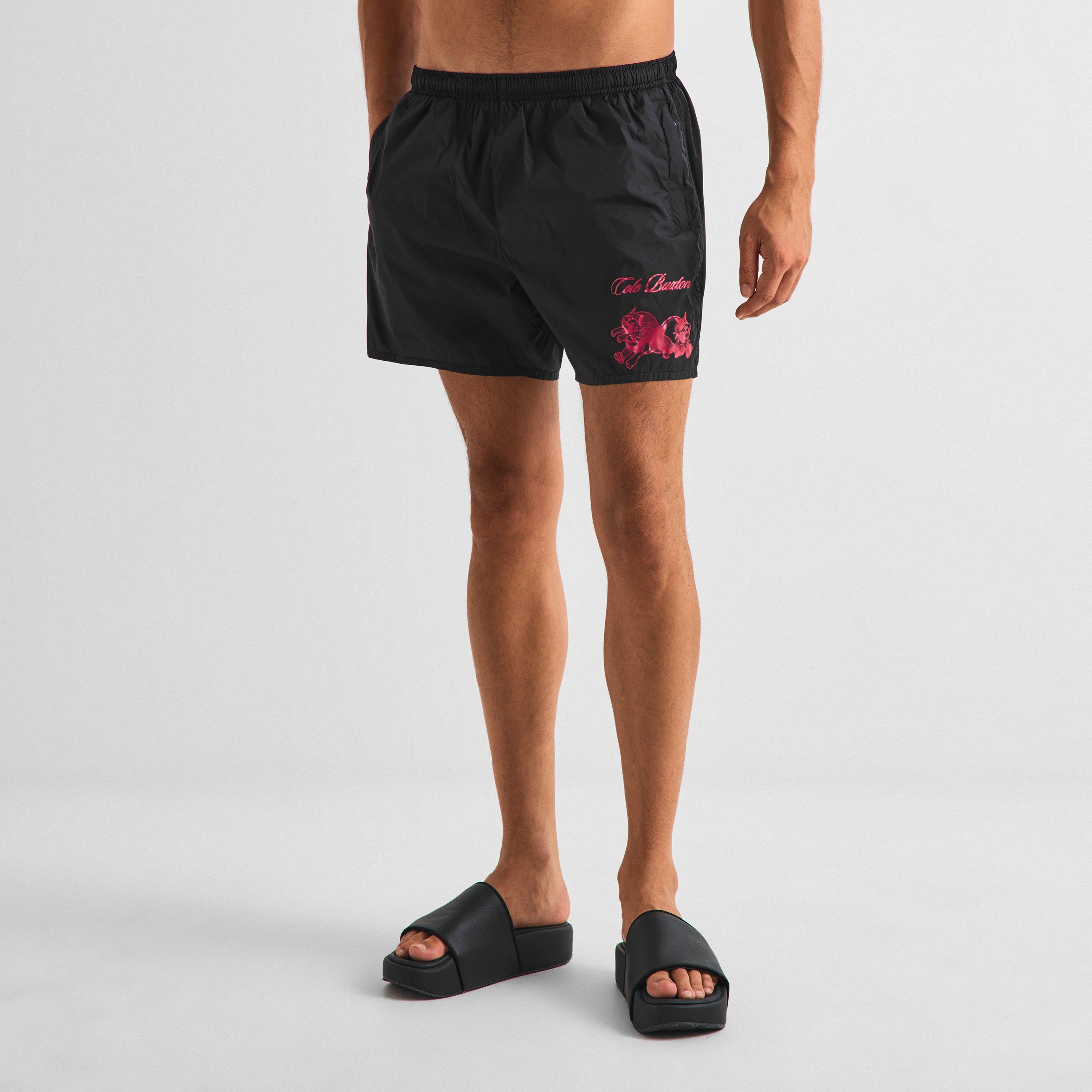 Black/Pink - Cole Buxton - Men's Bull Dog Swim Shorts - 3
