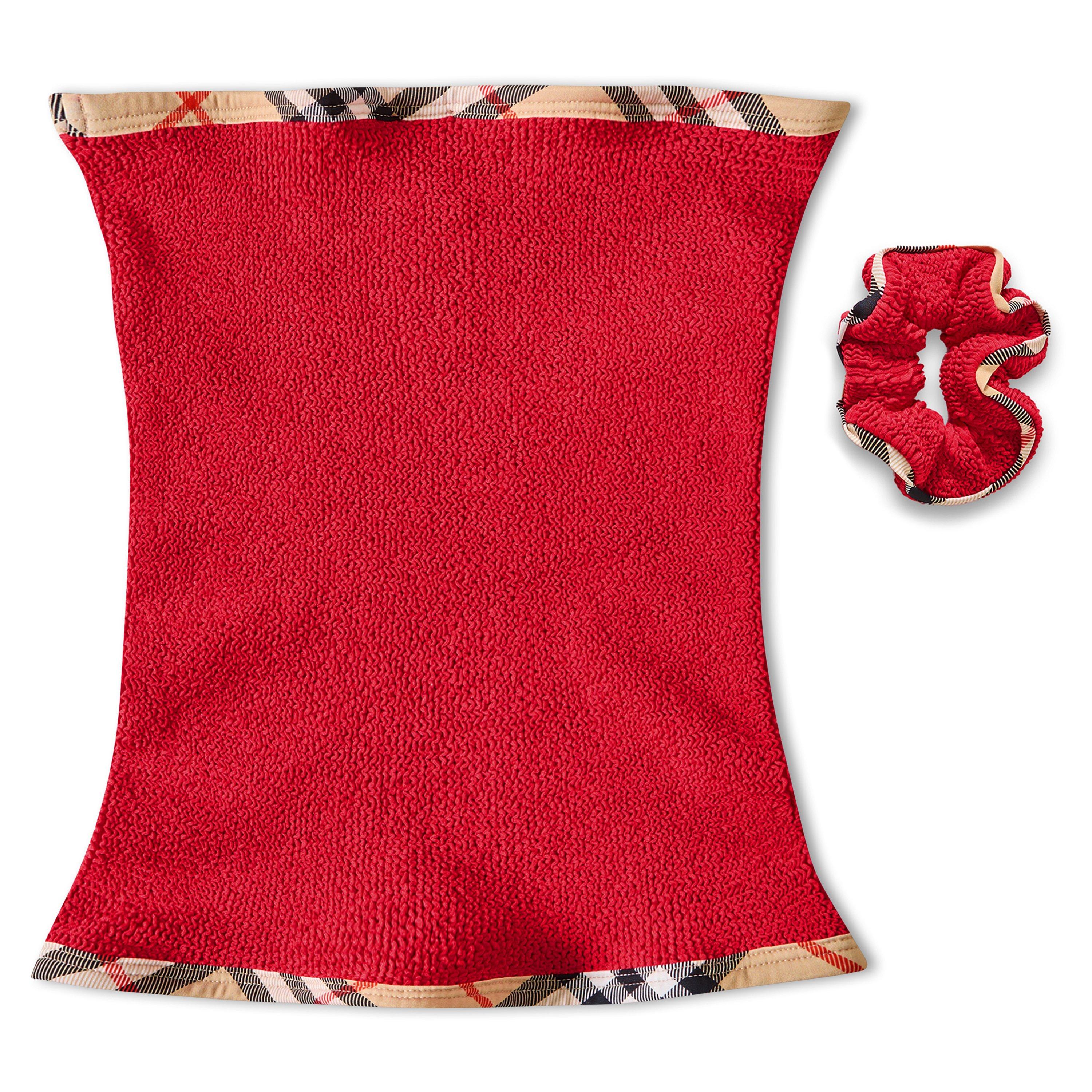 Burberry X Hunza G Womens x Hunza G Devyn Swim Skirt/Tube Top - Red